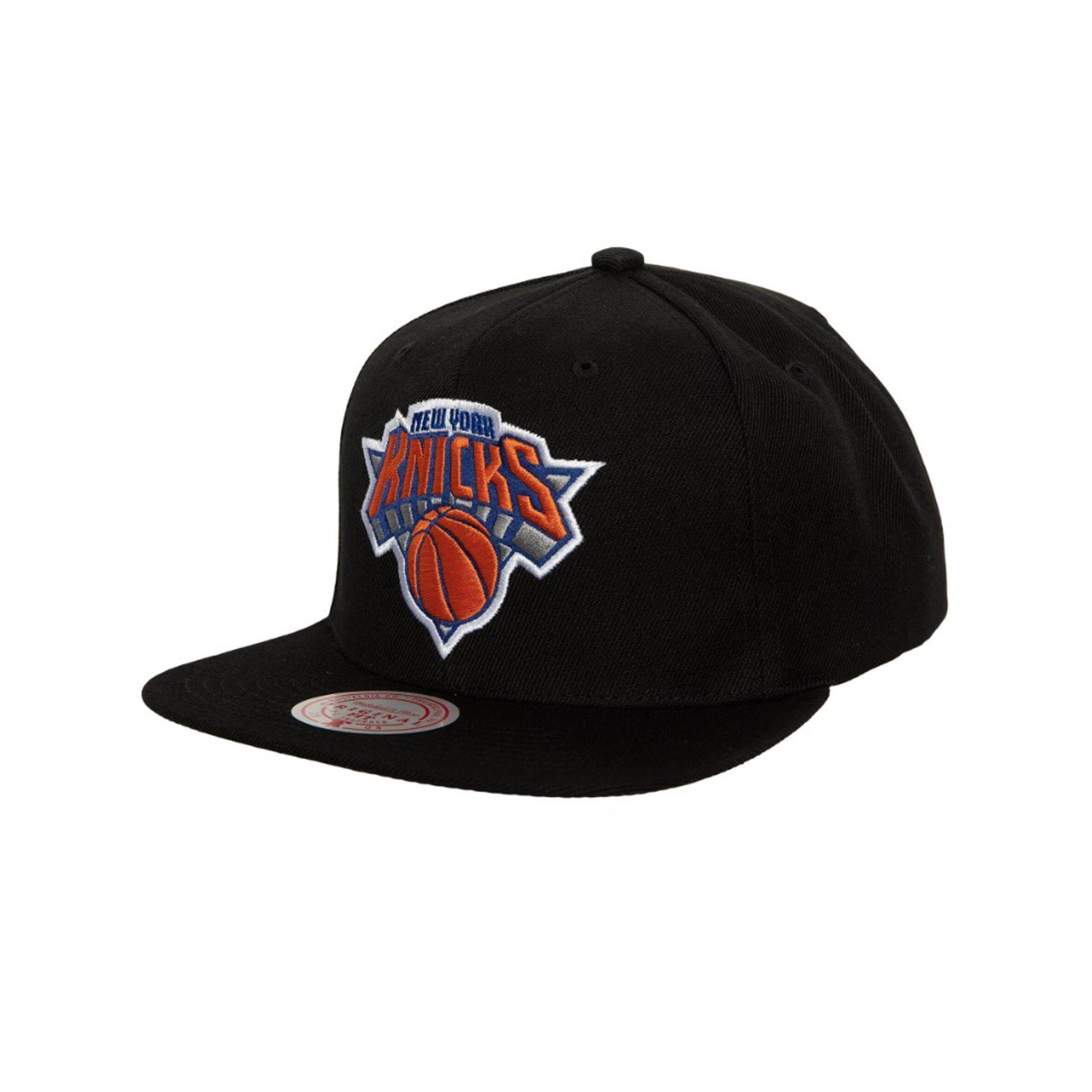 Mitchell & Ness New York Knicks Satin Under Snapback Hat - BLACK Thumbnail View 1