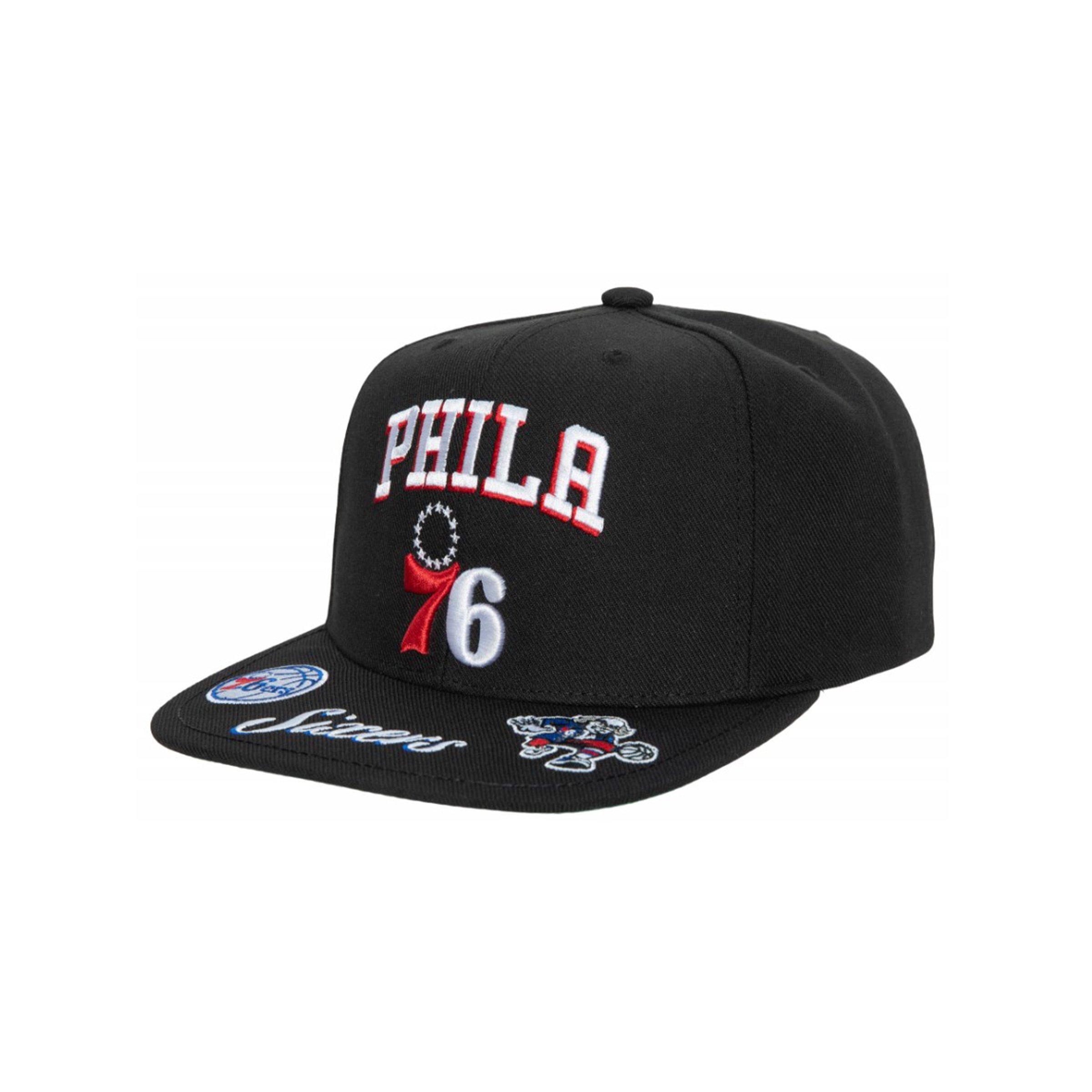 Mitchell & Ness Philadelphia 76ers Loaded Snapback HatBlack Hibbett