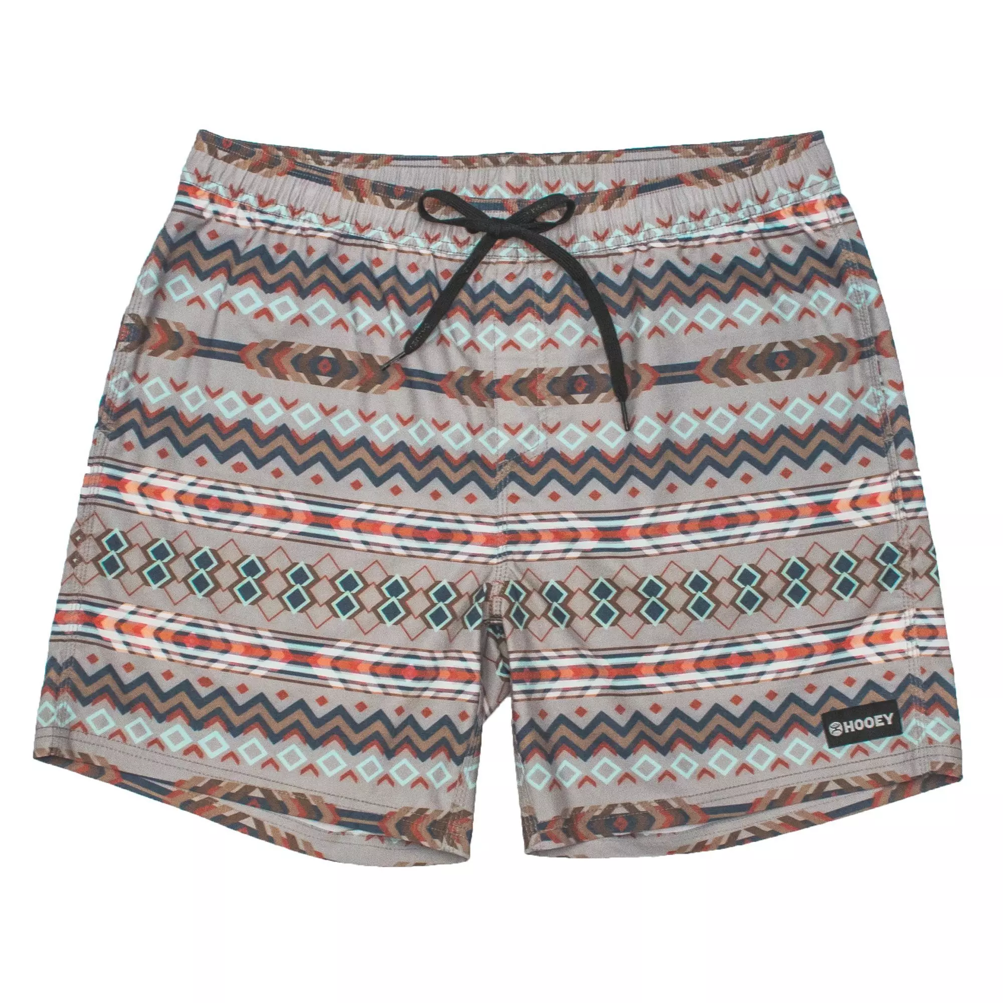 Hooey Men's BigWake 6.5 Board Shorts-Grey/Red - GREY/RED