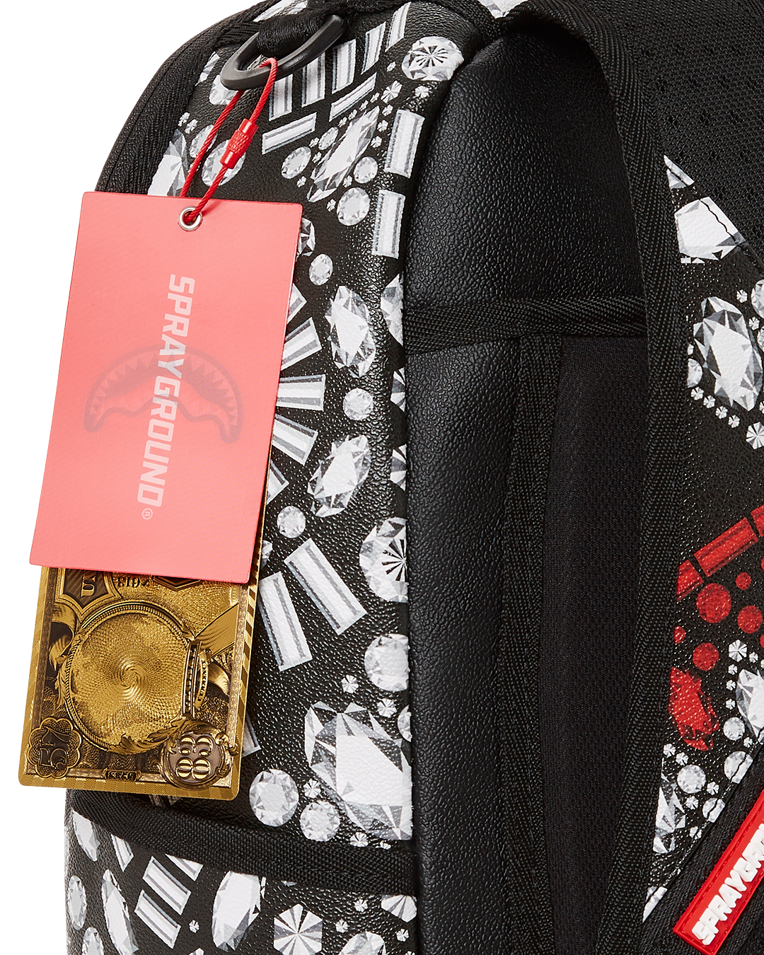 Printed gold canvas backpack - SPRAYGROUND - Girls | Luisaviaroma