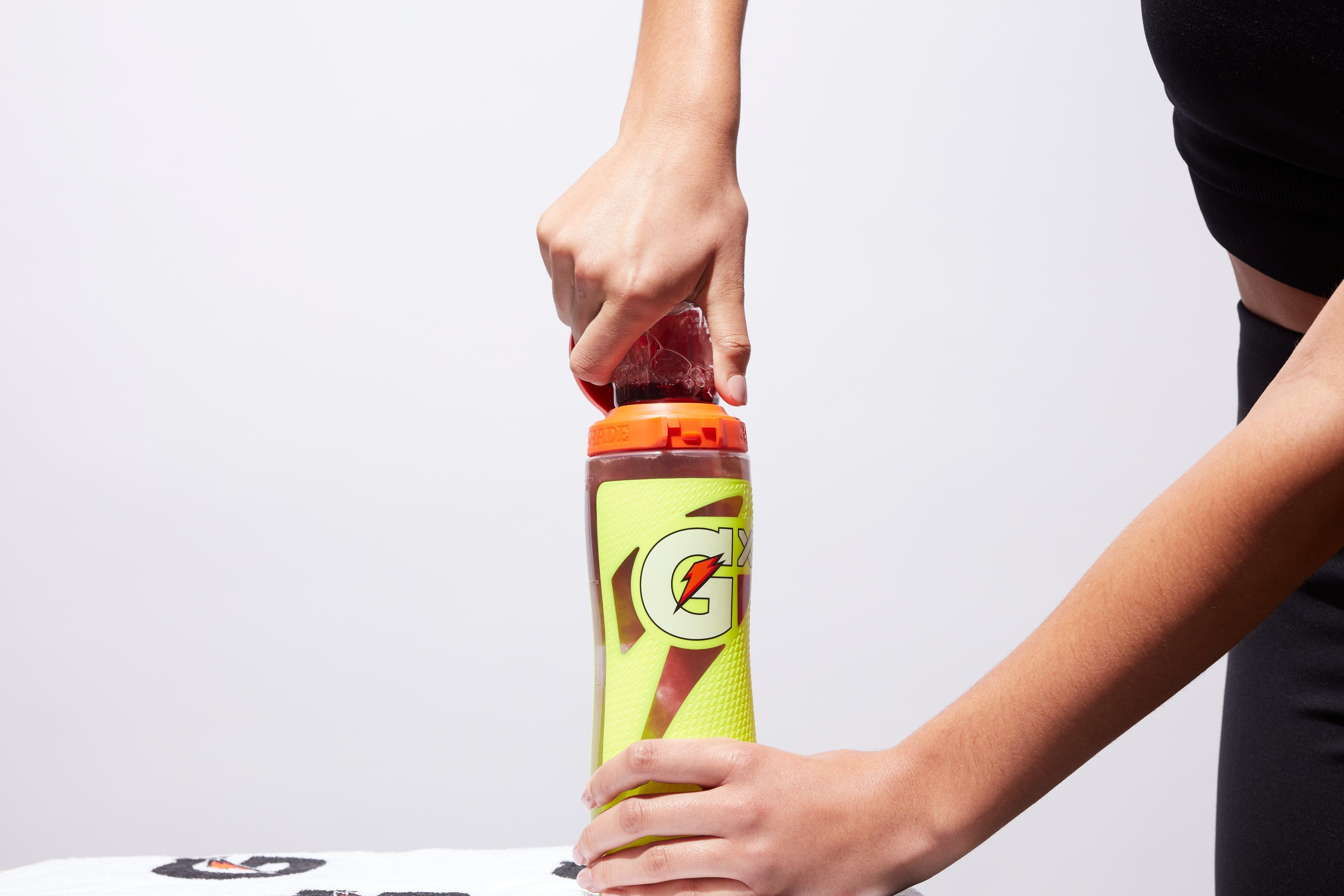 Gatorade Gx 30oz. Marble Blue Water Bottle-Neon Yellow - YELLOW Thumbnail View 2