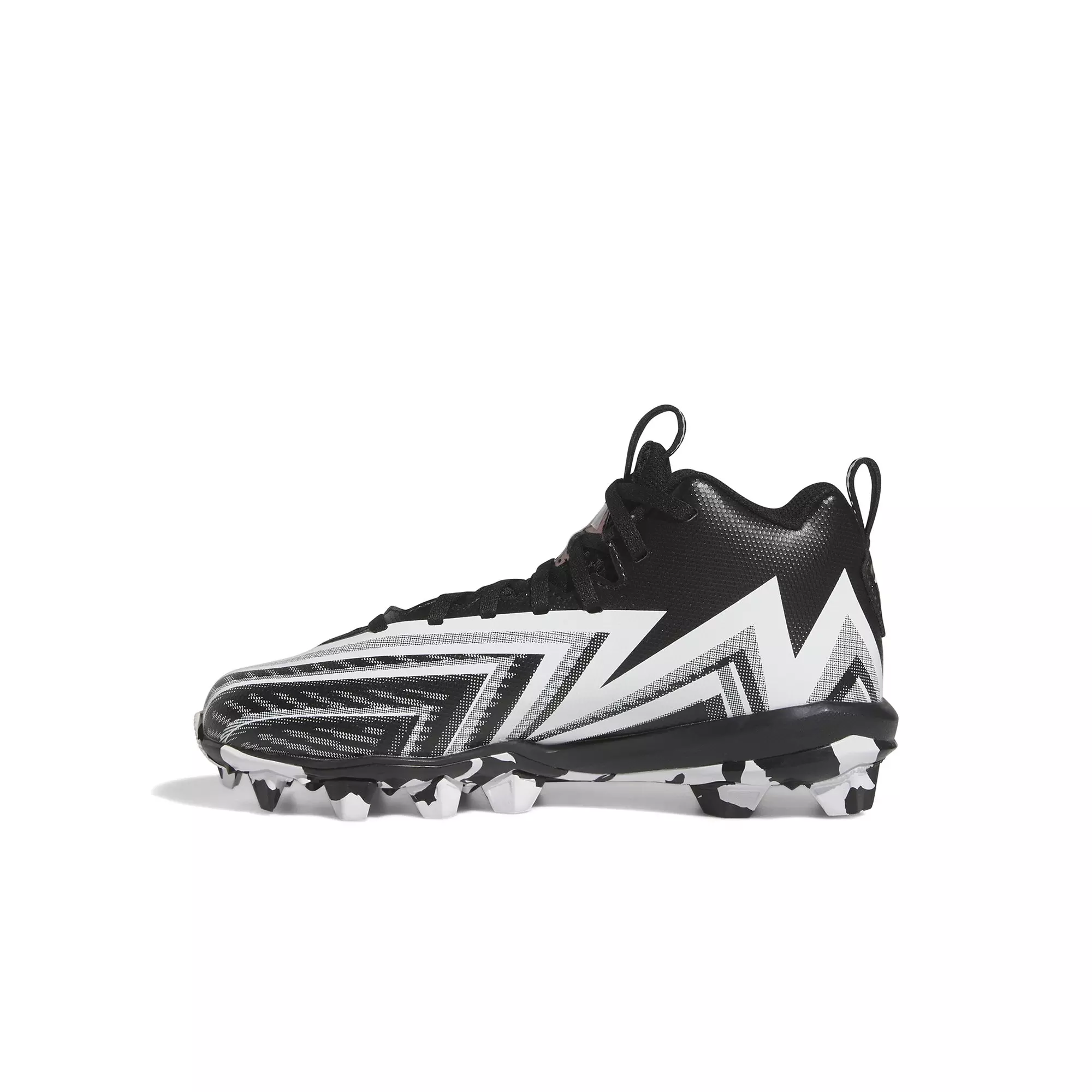 adidas Freak Spark Mid "Core Black/White" Preschool Boys' Football Cleat - BLACK/WHITE