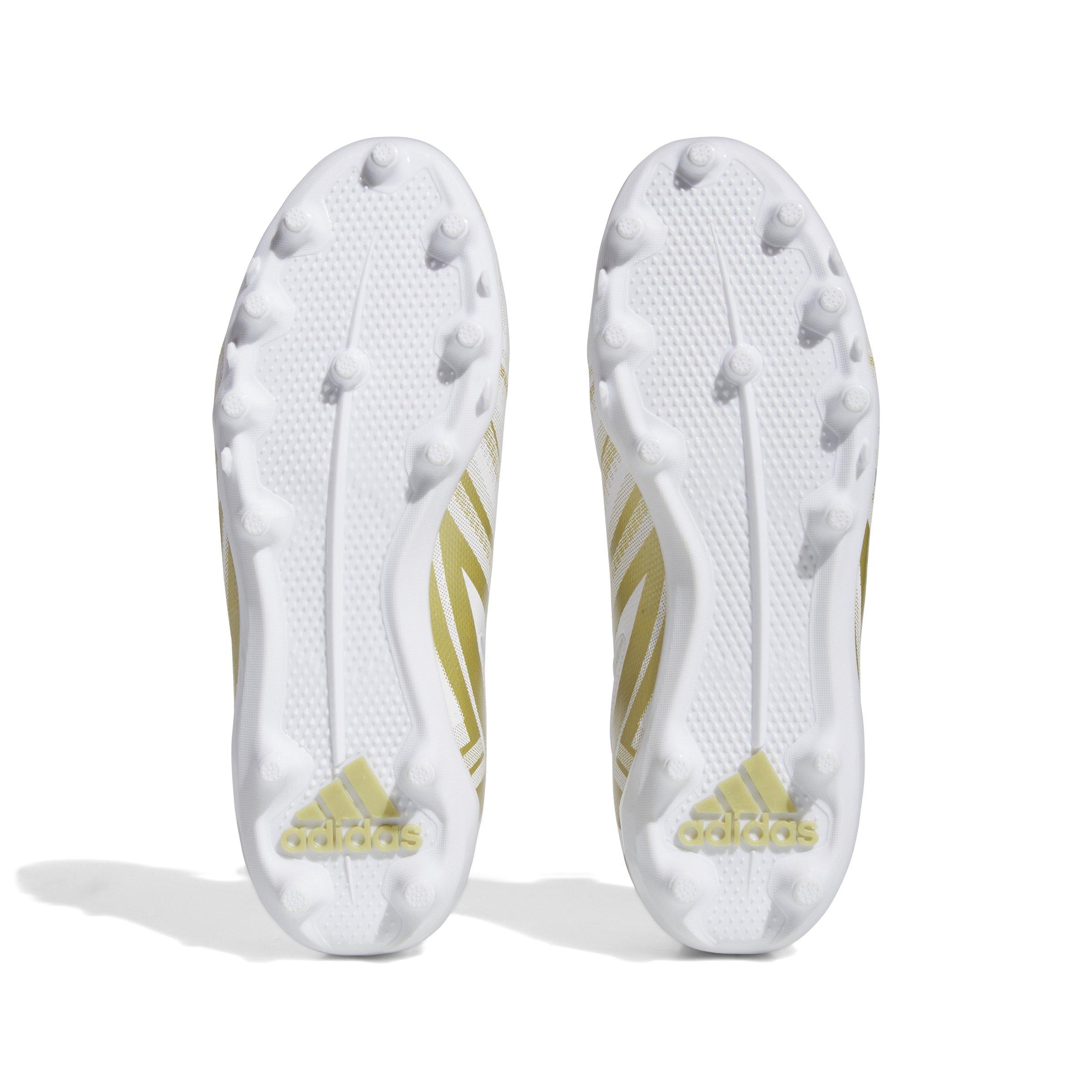adidas Freak Spark 23 Inline "Ftwr White/Metallic Gold" Men's Football Cleat - WHITE/GOLD Thumbnail View 5
