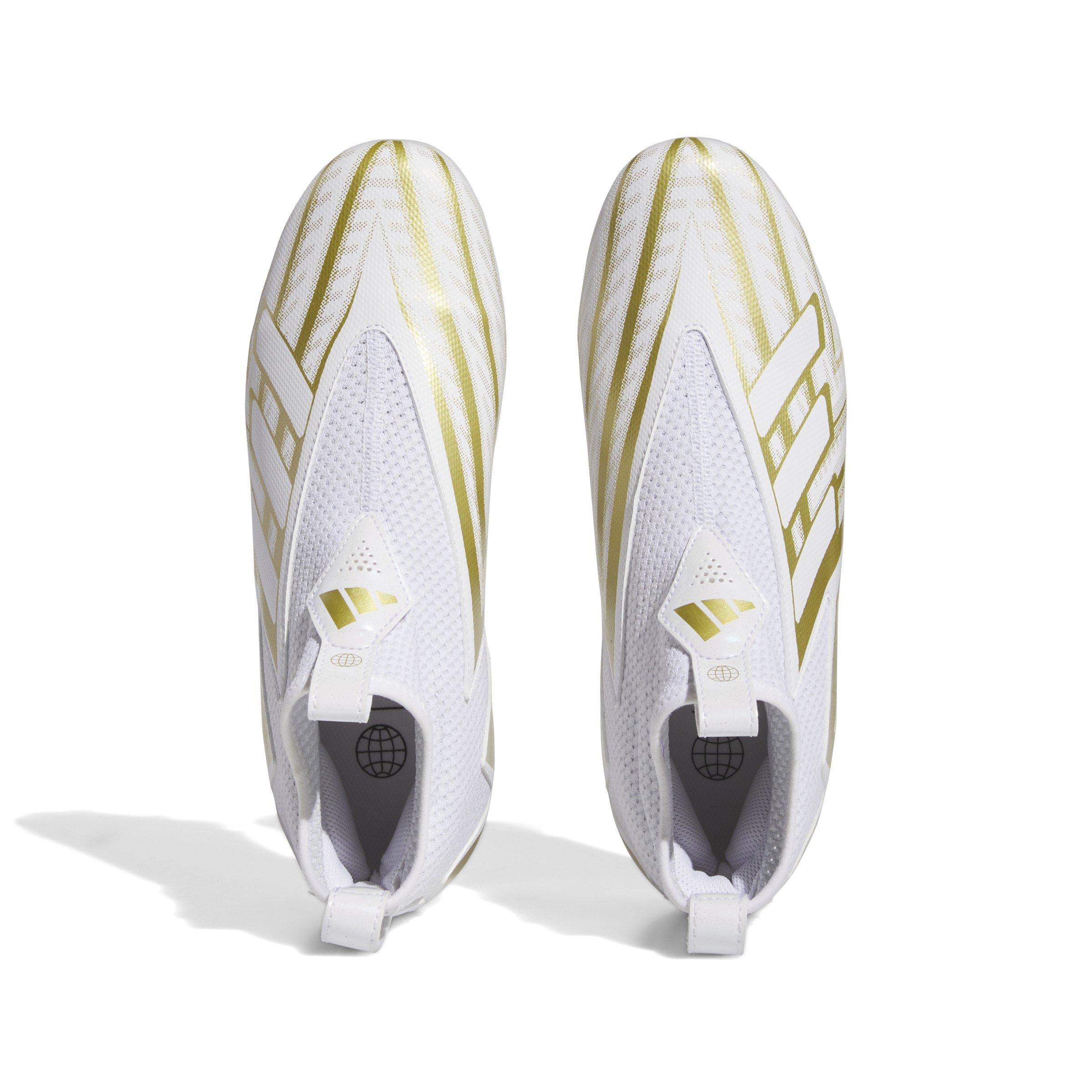 adidas Freak Spark 23 Inline "Ftwr White/Metallic Gold" Men's Football Cleat - WHITE/GOLD Thumbnail View 6