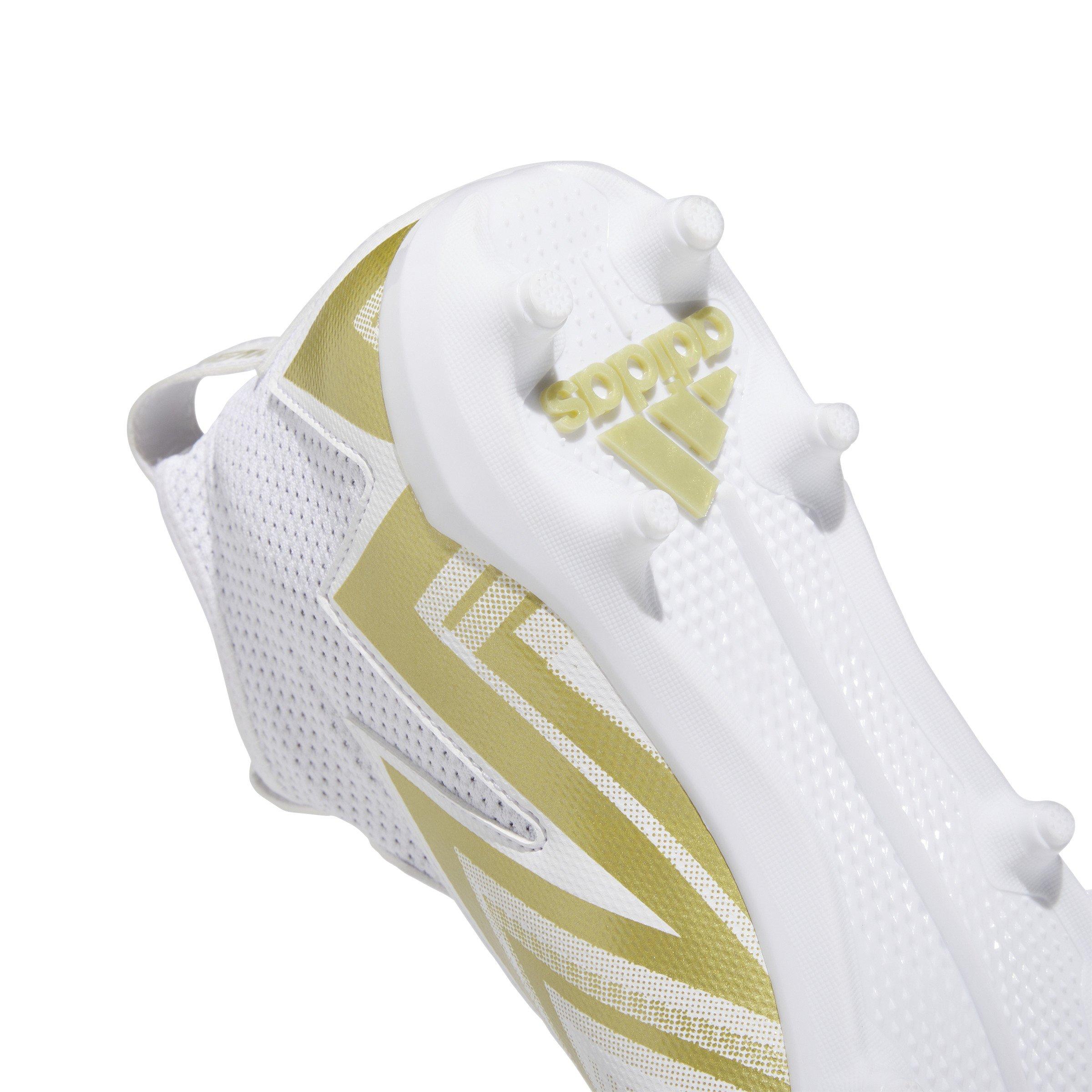 adidas Freak Spark 23 Inline "Ftwr White/Metallic Gold" Men's Football Cleat - WHITE/GOLD Thumbnail View 7