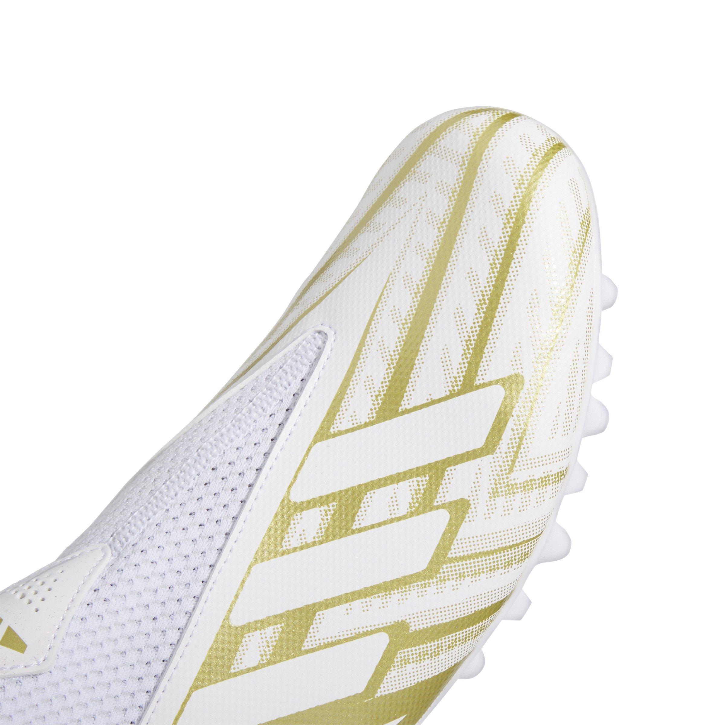 adidas Freak Spark 23 Inline "Ftwr White/Metallic Gold" Men's Football Cleat - WHITE/GOLD Thumbnail View 8