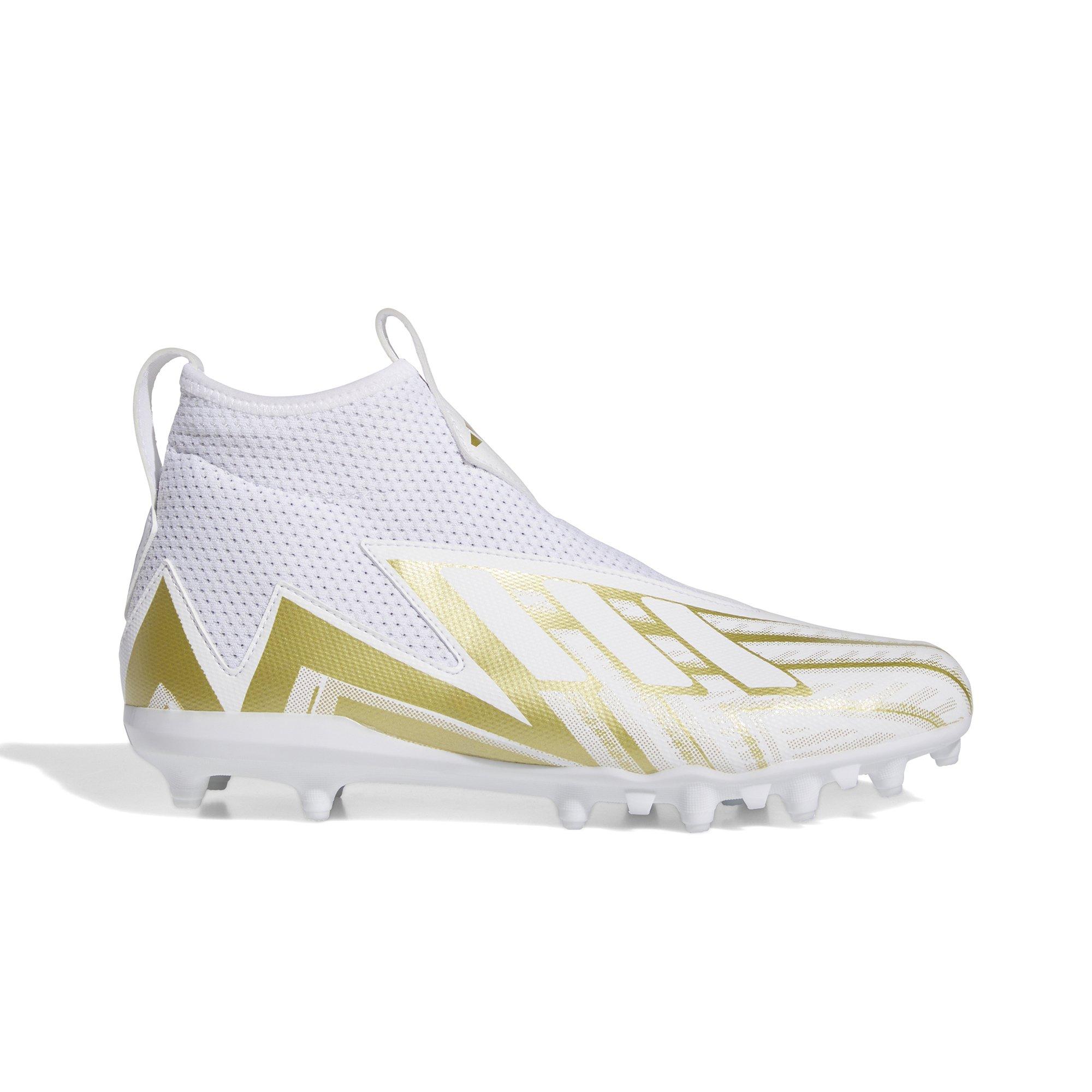 adidas Freak Spark 23 Inline "Ftwr White/Metallic Gold" Men's Football Cleat - WHITE/GOLD Thumbnail View 1