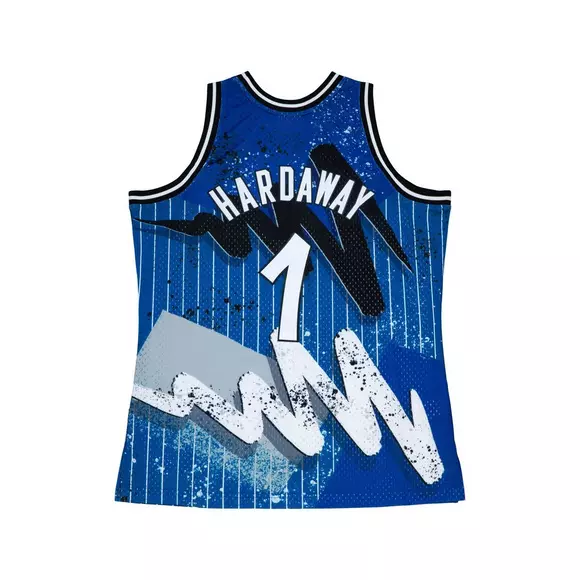 Mitchell and Ness Men's Mitchell & Ness Orlando Magic NBA Penny Hardaway Hyper Hoops Swingman Jersey in Blue/Blue Size Large | 100% Polyester/Jersey