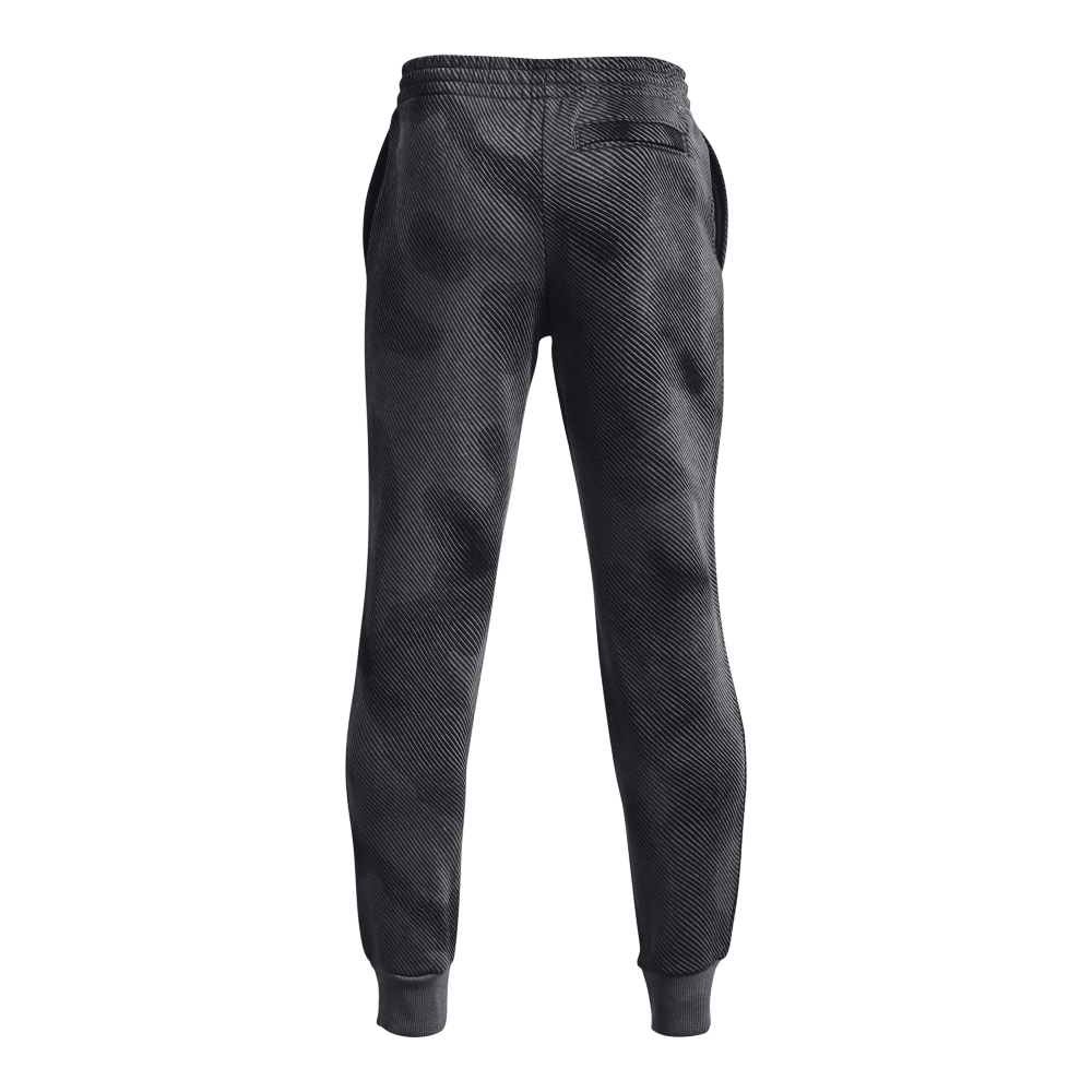 Under Armour Big Boys' Rival Fleece Printed Joggers-Grey/Black - GREY/BLACK Thumbnail View 2