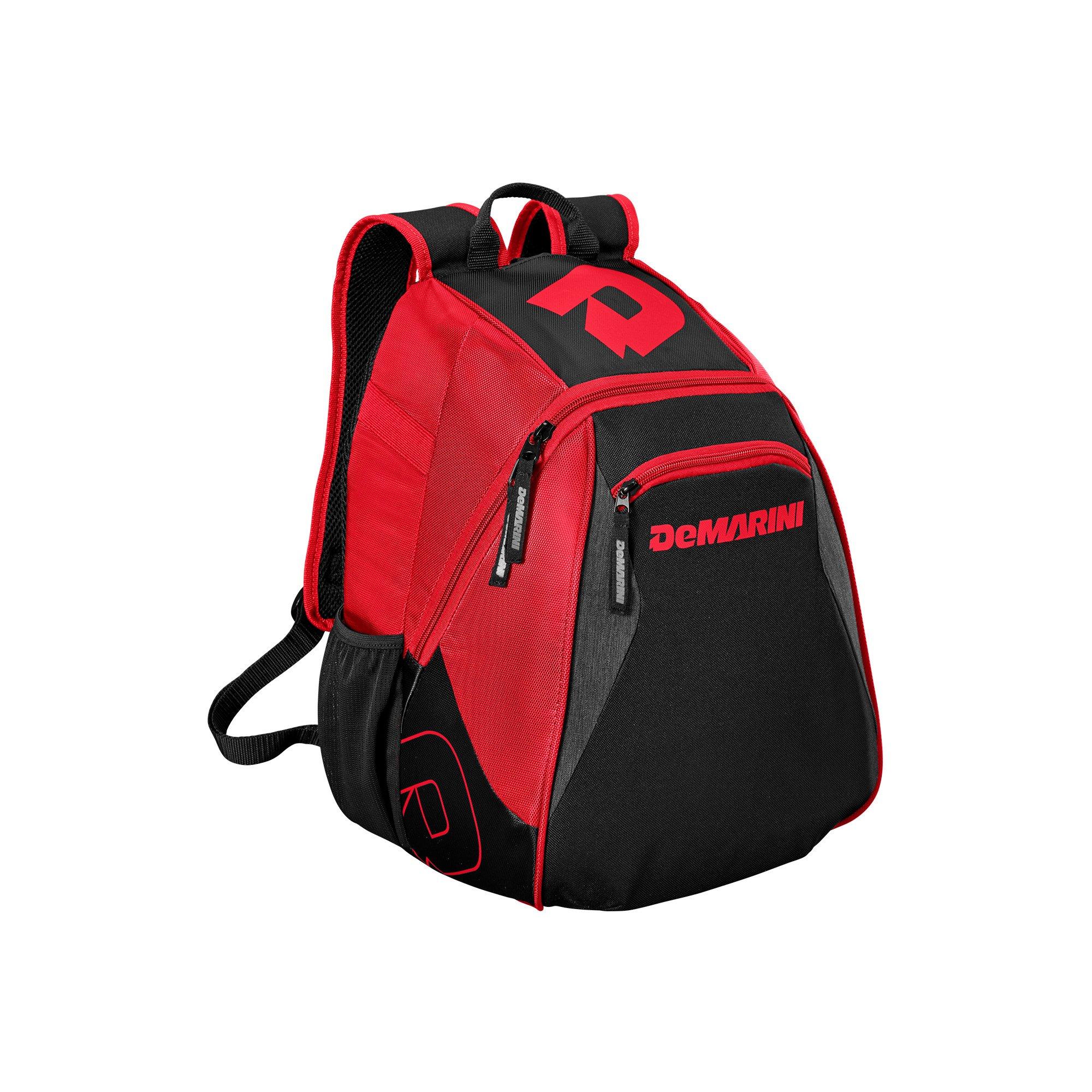 DeMarini VooDoo Junior Baseball Backpack - Red/Black - RED/BLACK Thumbnail View 2