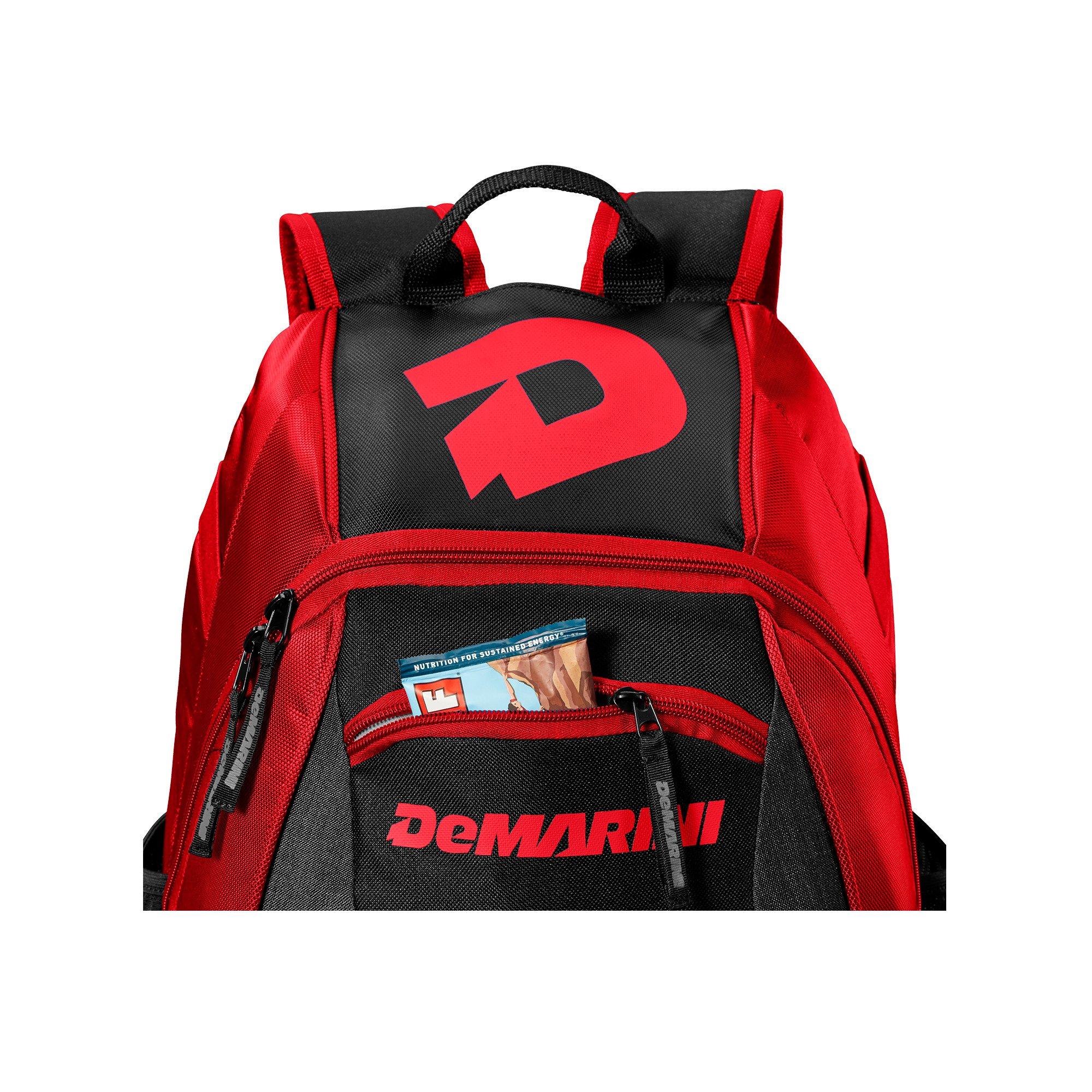 DeMarini VooDoo Junior Baseball Backpack - Red/Black - RED/BLACK Thumbnail View 8