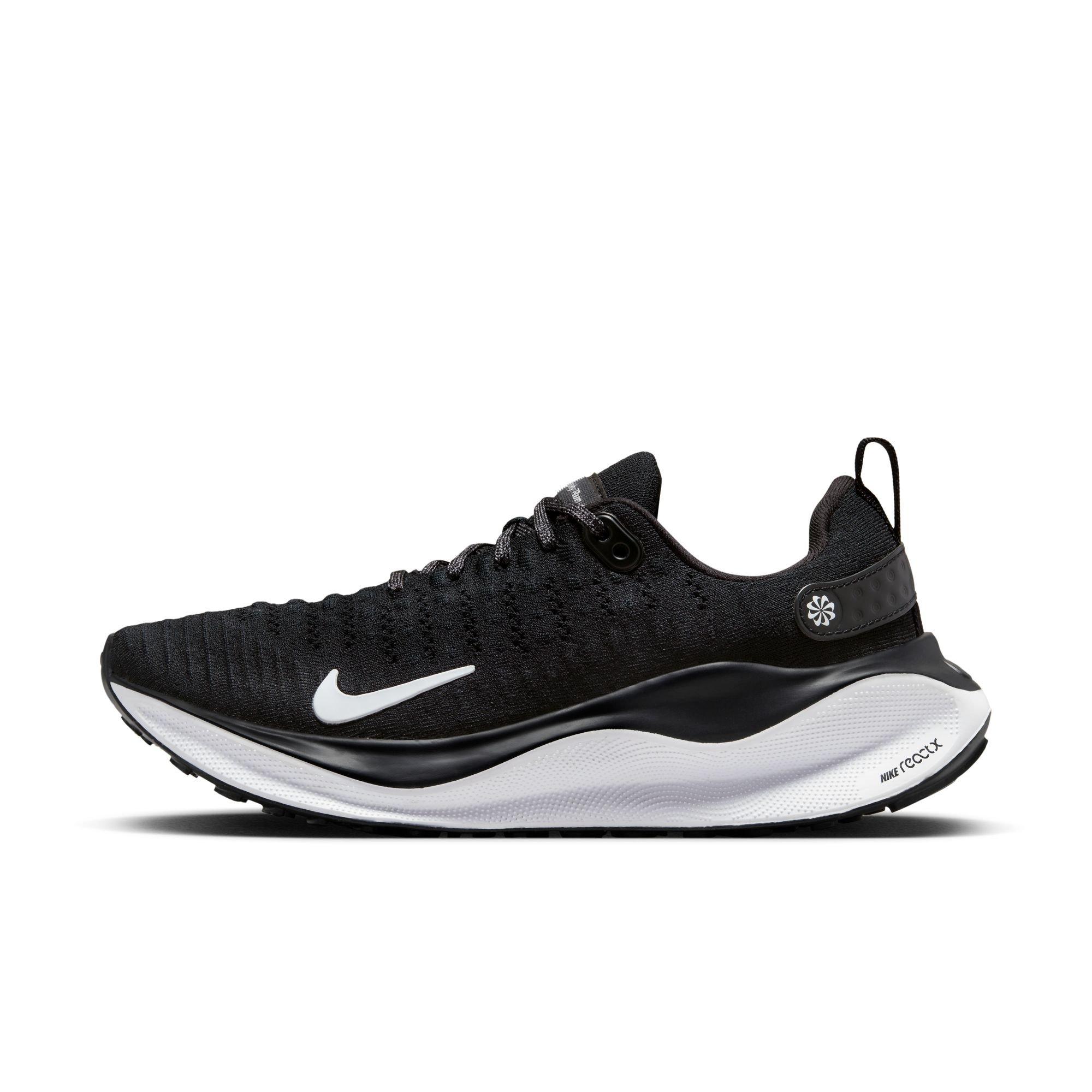 Nike React Infinity 4 FlyKnit "Black/Grey" Women's Running Shoe - BLACK/WHITE/DARK GREY Thumbnail View 6