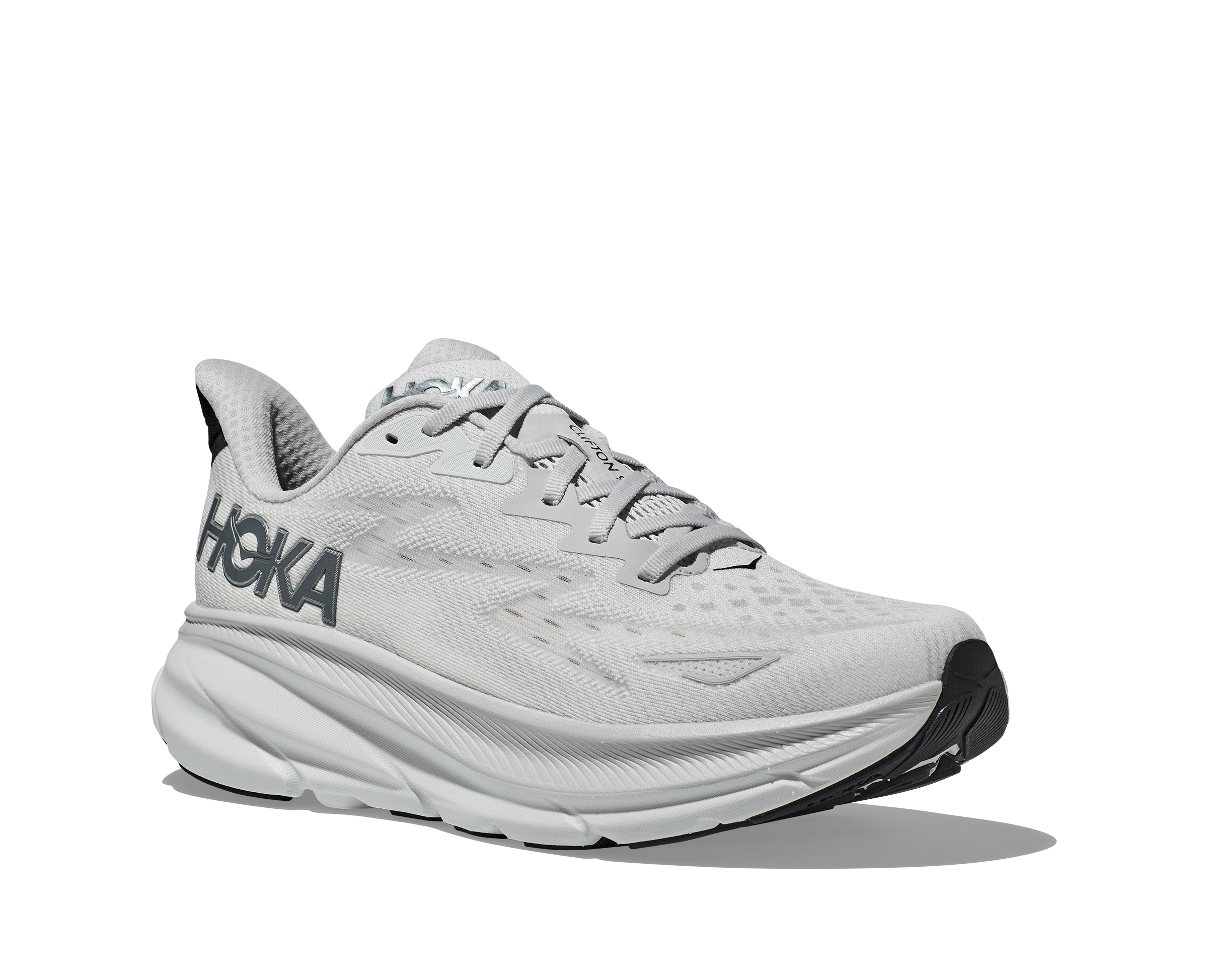 Hoka Clifton 9 "Nimbus Cloud/Steel Wool" Men's Running Shoe - Nimbus Cloud/Steel Wool Thumbnail View 7