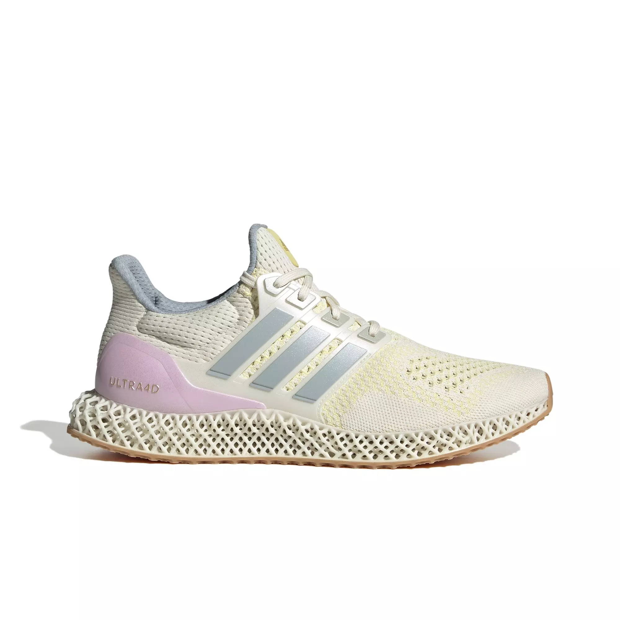 adidas Ultra 4D "Off White/Wonder Blue/Orchid Fuchsia" Men's Running Shoe - OFF WHITE/BLUE/FUCHSIA