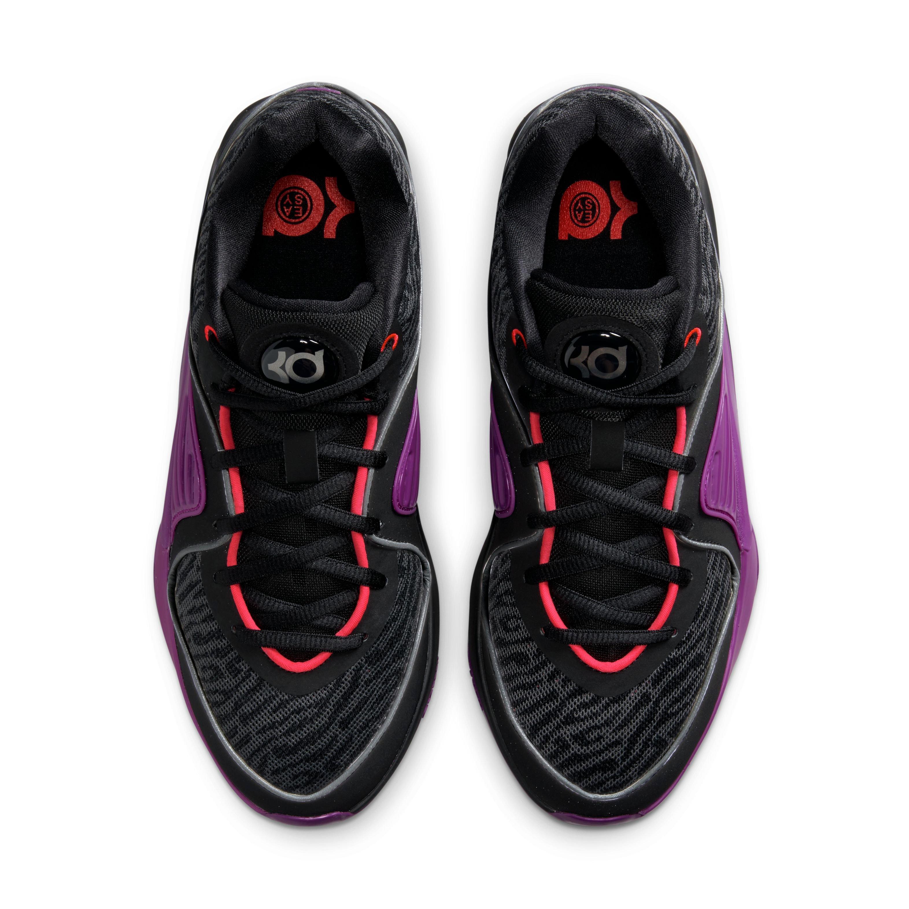 Nike KD16 &ldquo;Pathway Royalties&rdquo; Men's Basketball Shoe -  BLACK/METALLIC SILVER/VIVID PURPLE Thumbnail View 13