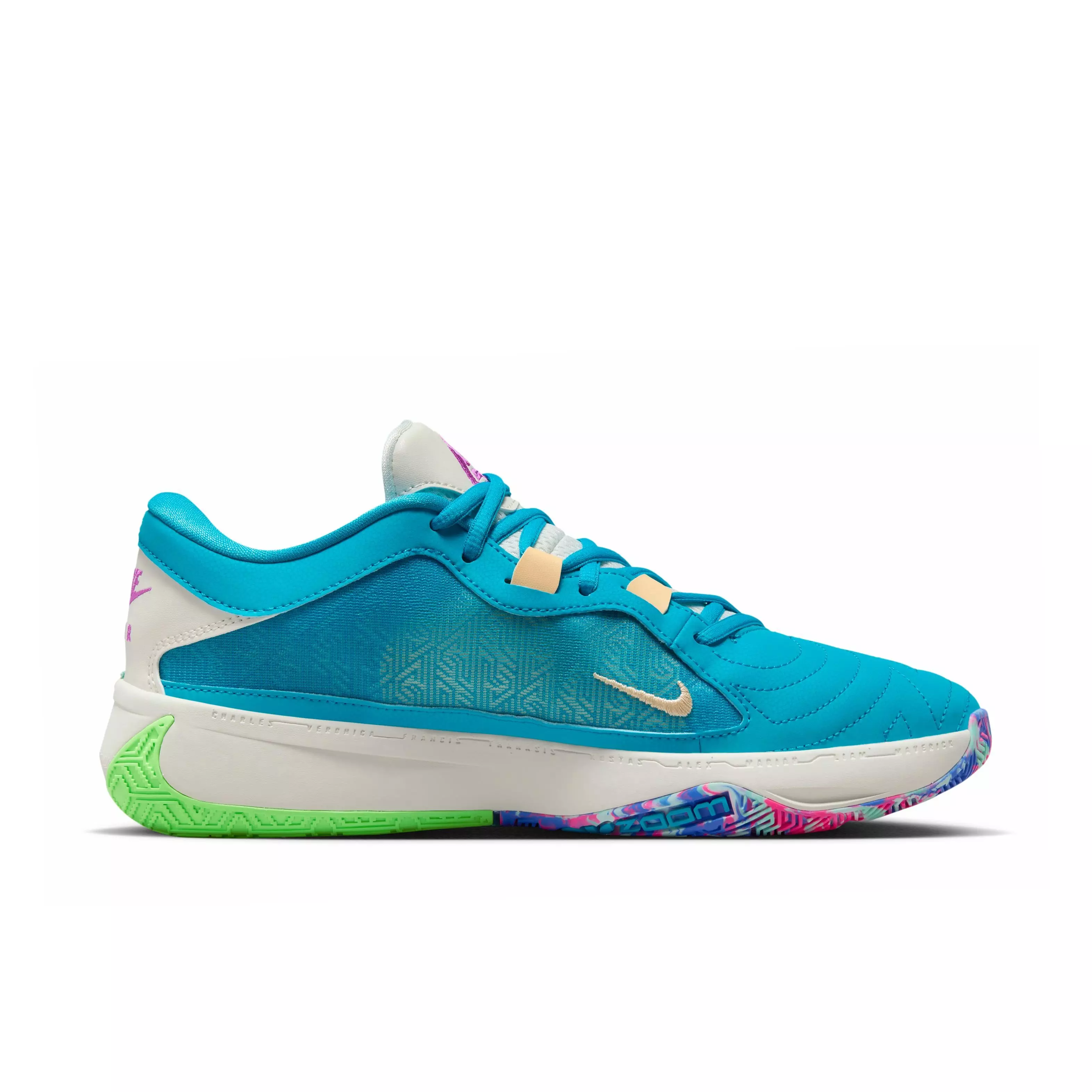 Nike Zoom Freak 5 "Greece x Nigeria" Men's Basketball Shoe - BLUE LIGHTNING/EMERALD RISE/PHANTOM