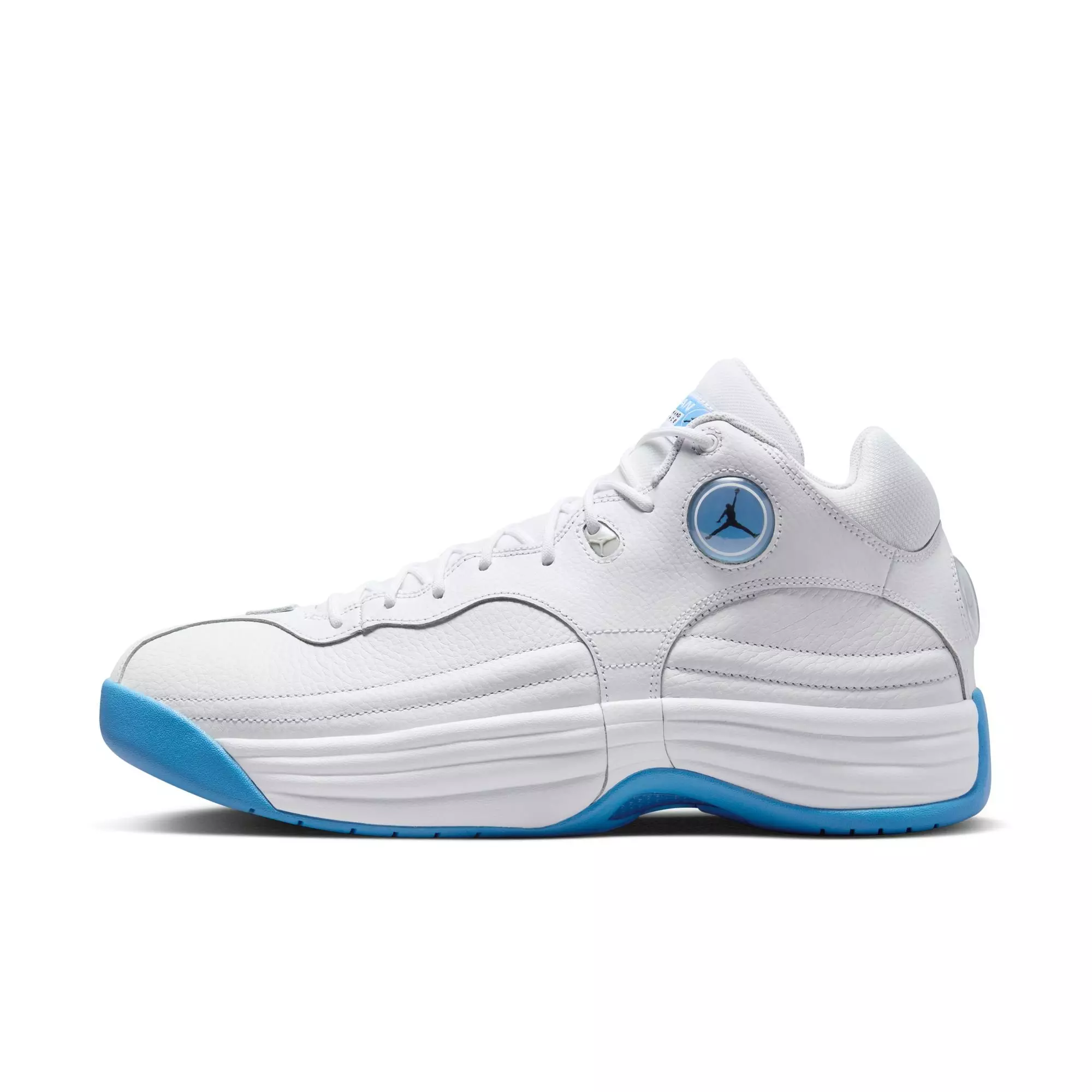 Jordan Jumpman Team I "White/University Blue/Black/Light Silver" Men's Shoe - WHITE/BLUE
