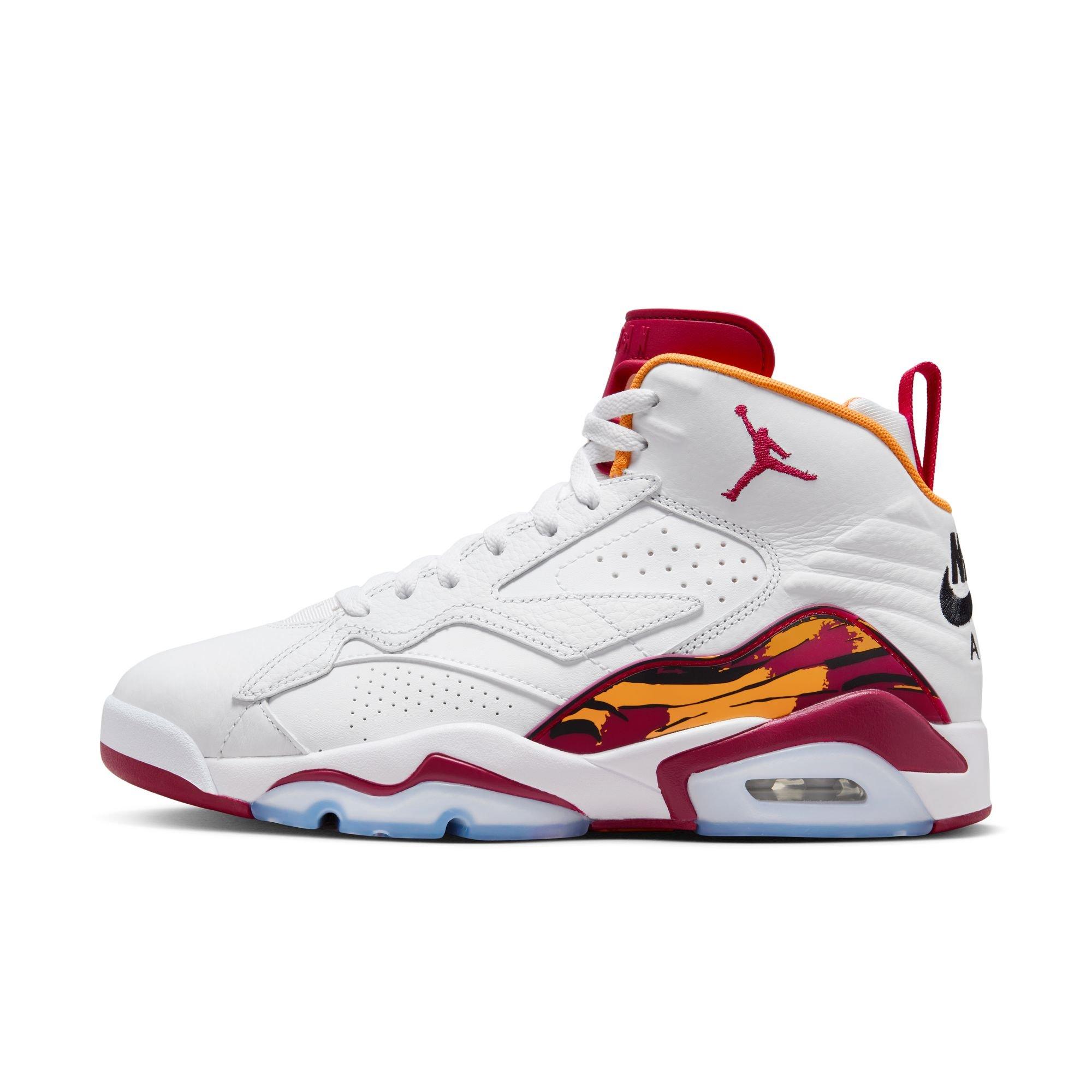 Jordan Jumpman MVP "White/Cardinal Red/Vivid Orange/Black" Men's Shoe - WHITE/RED Thumbnail View 3