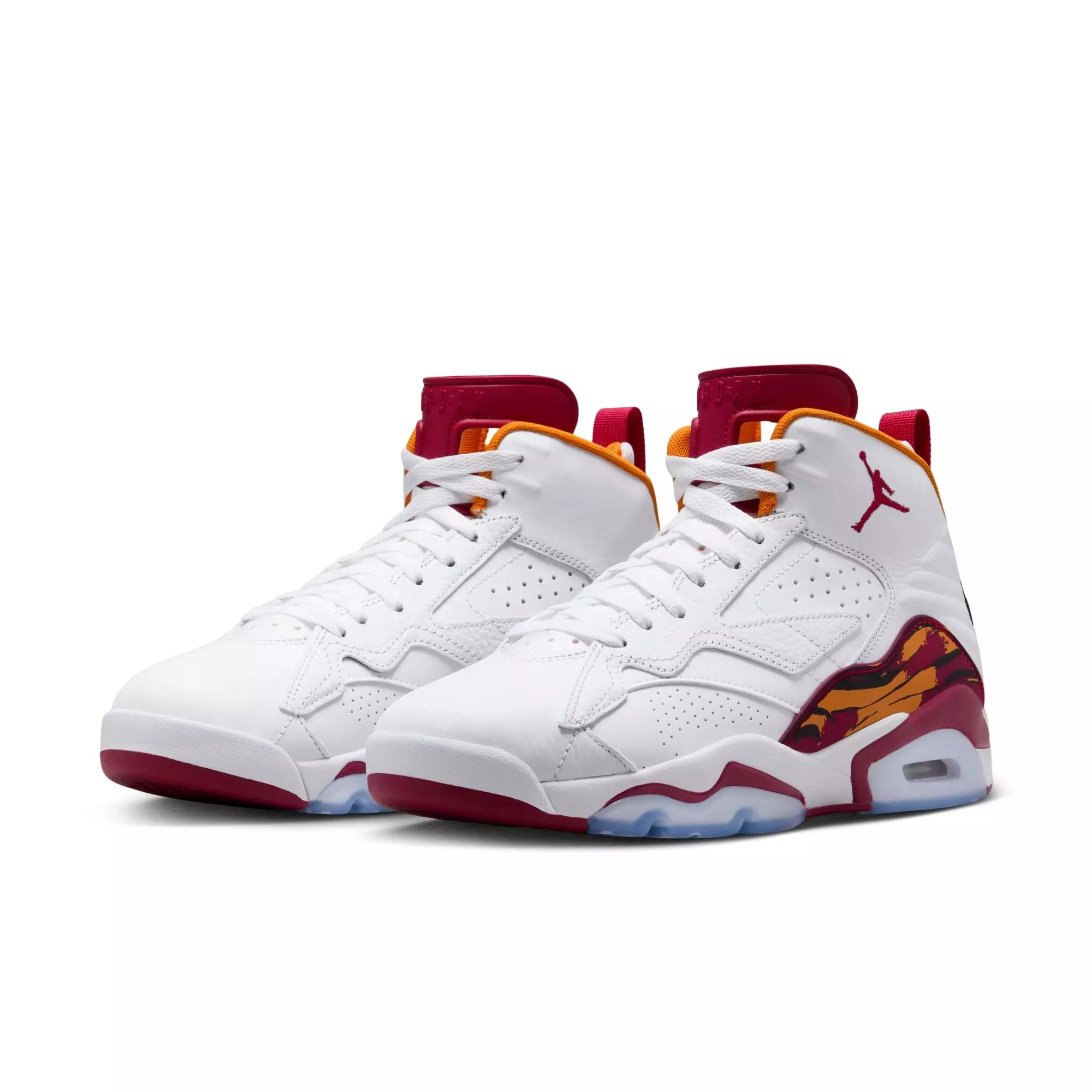 Jordan Jumpman MVP "White/Cardinal Red/Vivid Orange/Black" Men's Shoe - WHITE/RED