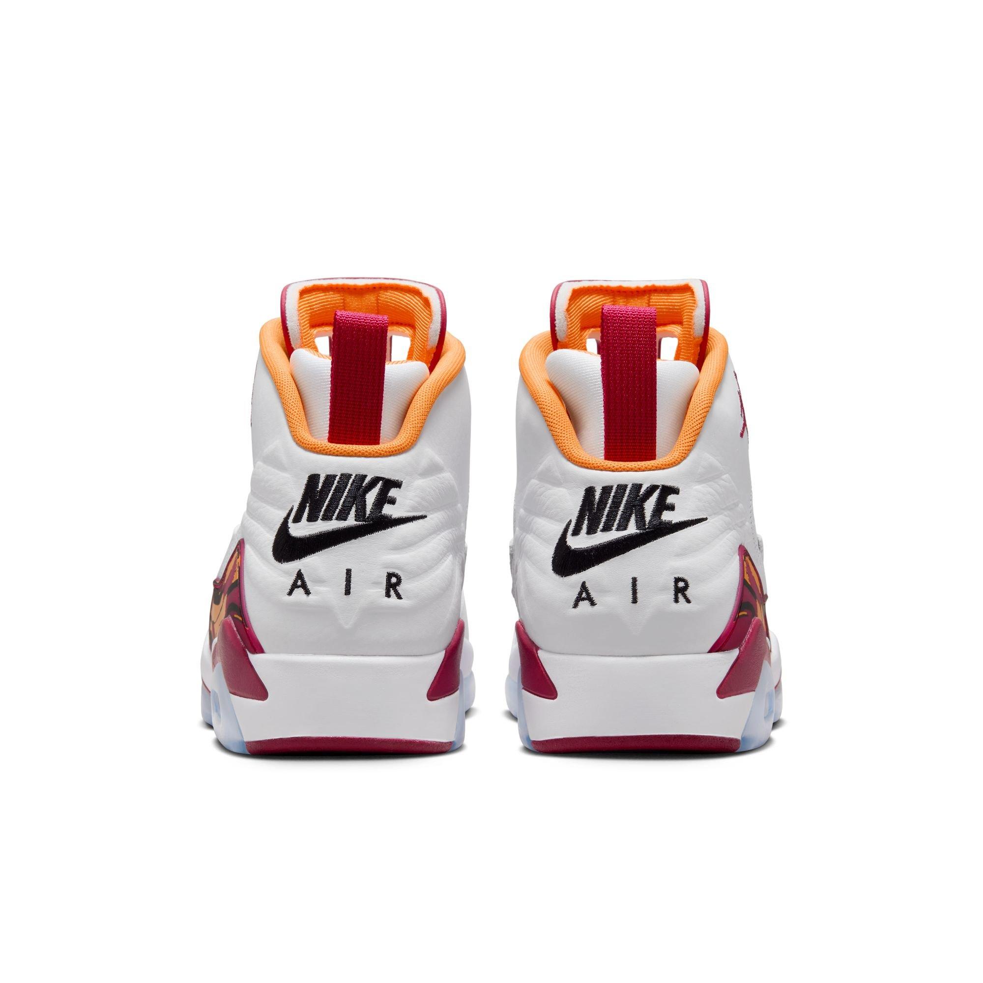 Jordan Jumpman MVP "White/Cardinal Red/Vivid Orange/Black" Men's Shoe - WHITE/RED Thumbnail View 6