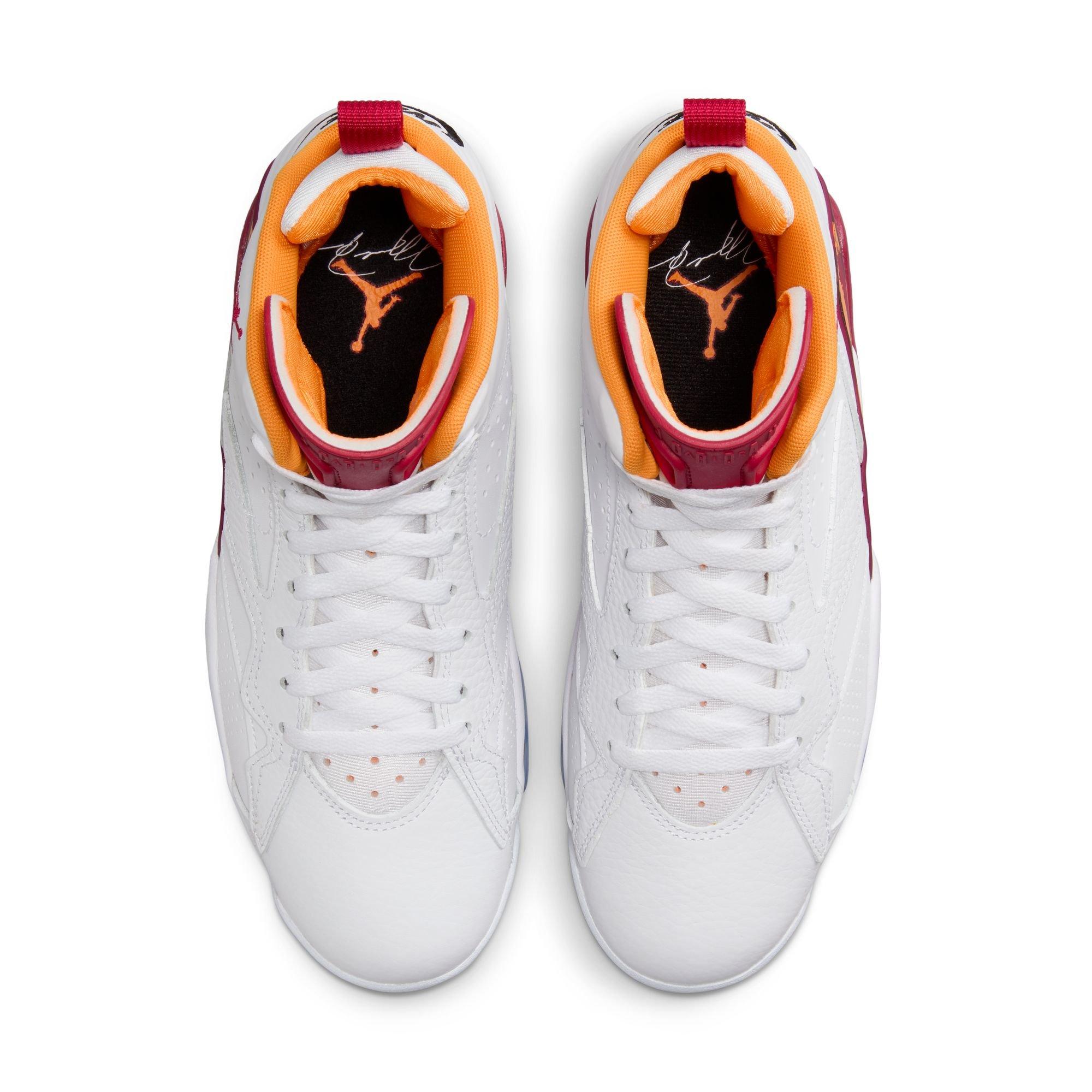 Jordan Jumpman MVP "White/Cardinal Red/Vivid Orange/Black" Men's Shoe - WHITE/RED Thumbnail View 7