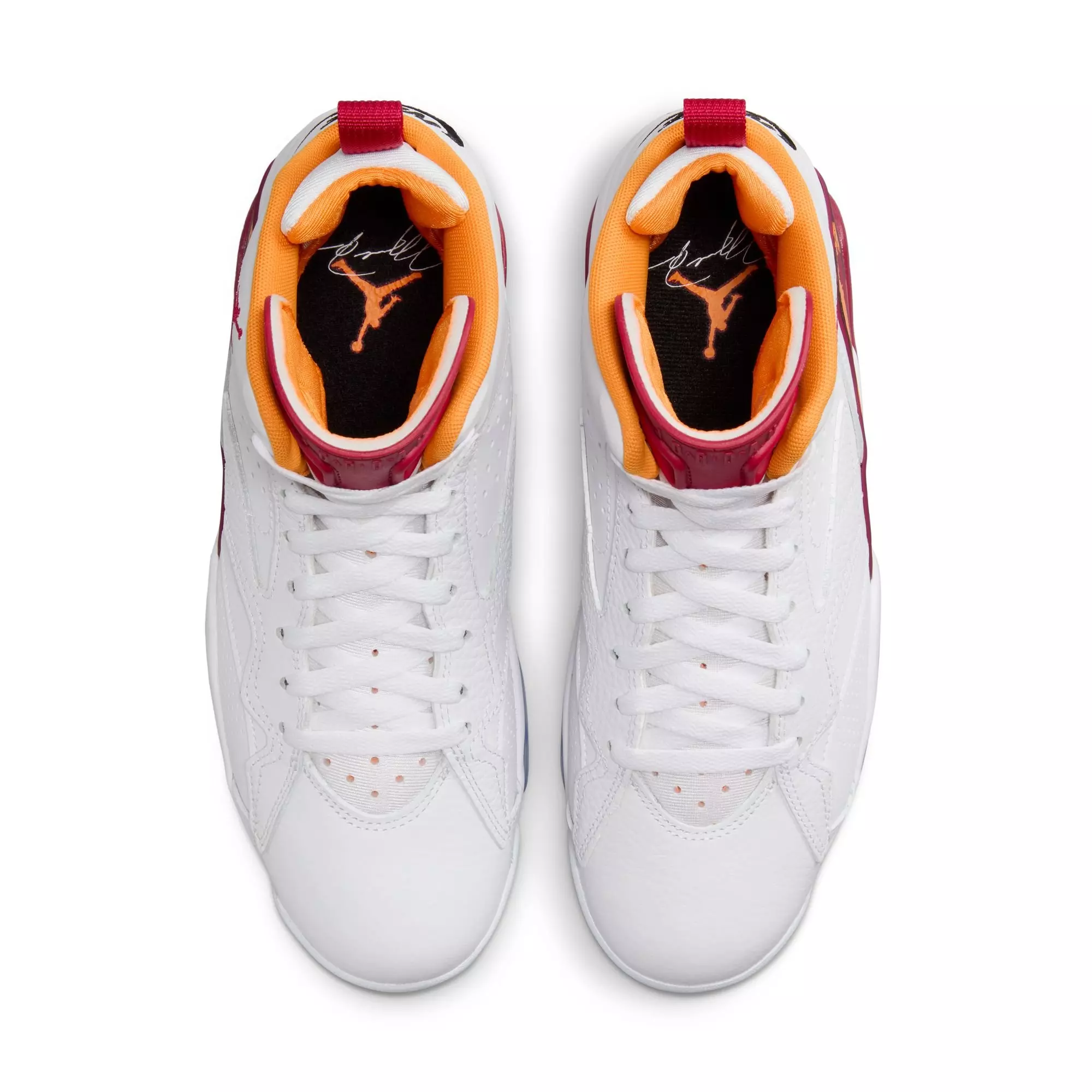 Jordan Jumpman MVP "White/Cardinal Red/Vivid Orange/Black" Men's Shoe - WHITE/RED