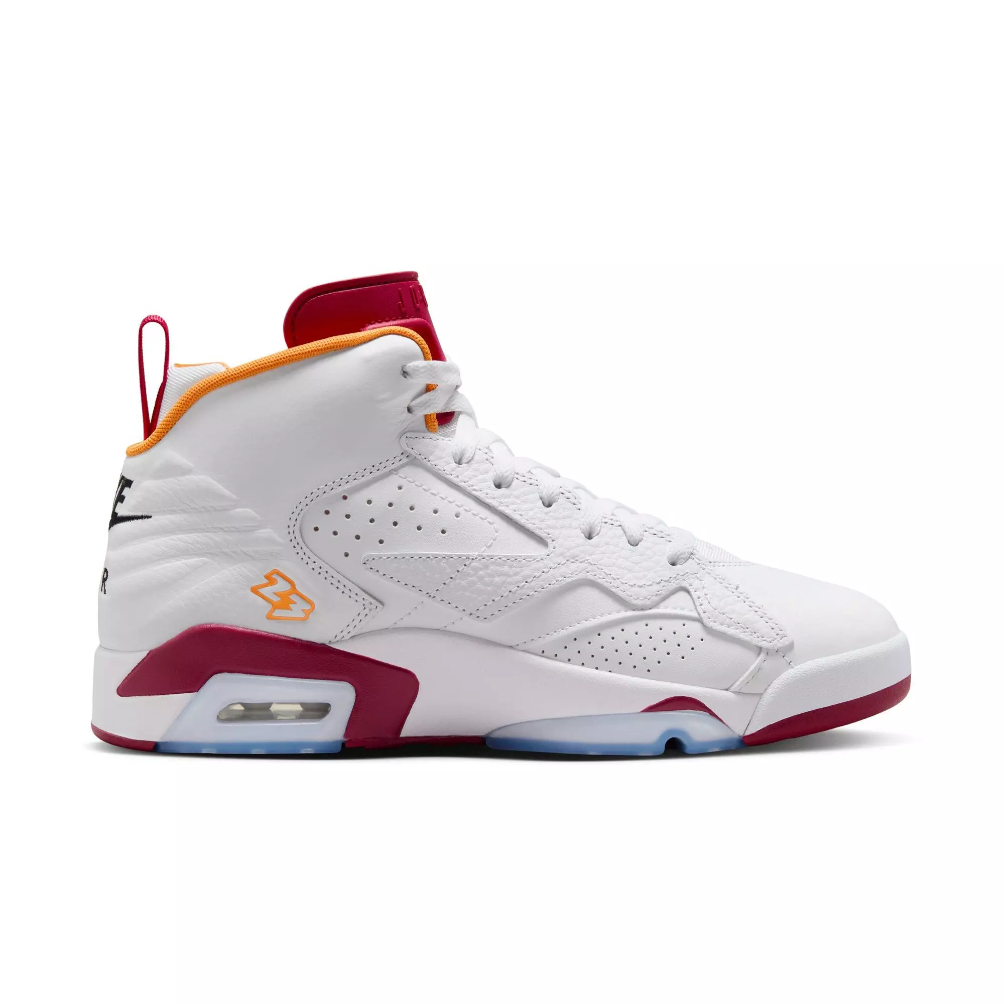 Jordan Jumpman MVP "White/Cardinal Red/Vivid Orange/Black" Men's Shoe - WHITE/RED