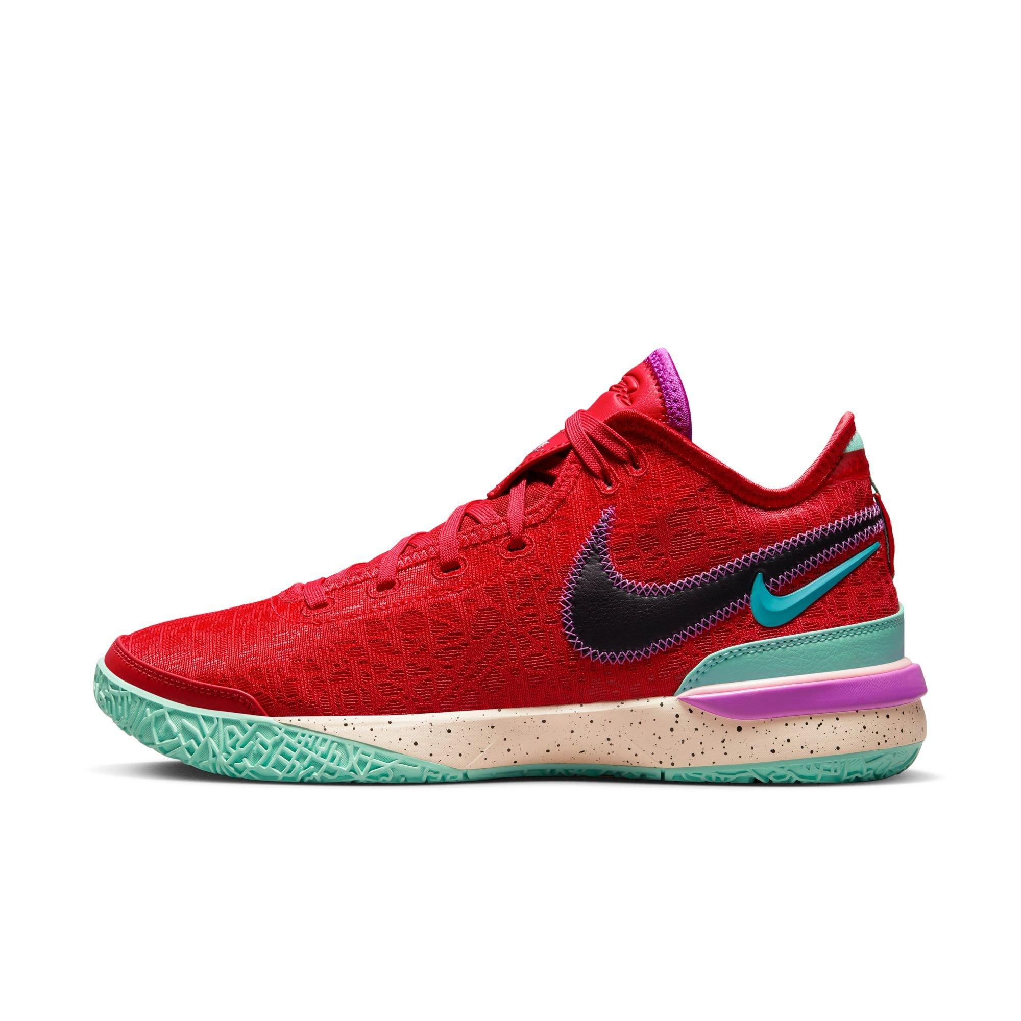 Nike LeBron NXXT Gen "Track Red/Black/Teal Nebula" Men's Basketball Shoe - TRACK RED/BLACK/TEAL NEBULA Thumbnail View 6