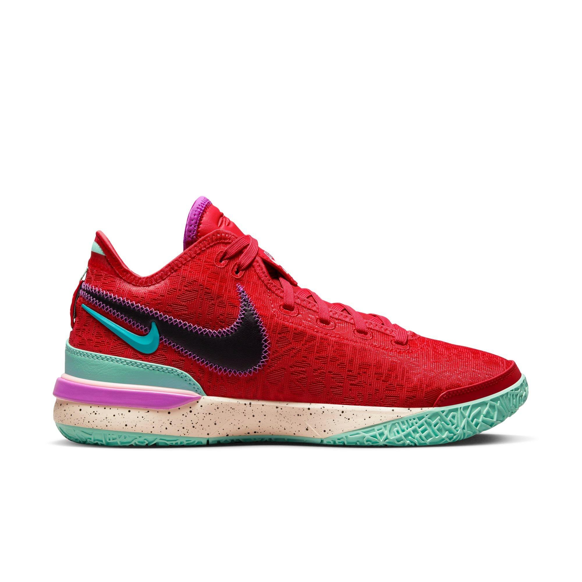 Nike LeBron NXXT Gen "Track Red/Black/Teal Nebula" Men's Basketball Shoe - TRACK RED/BLACK/TEAL NEBULA Thumbnail View 1