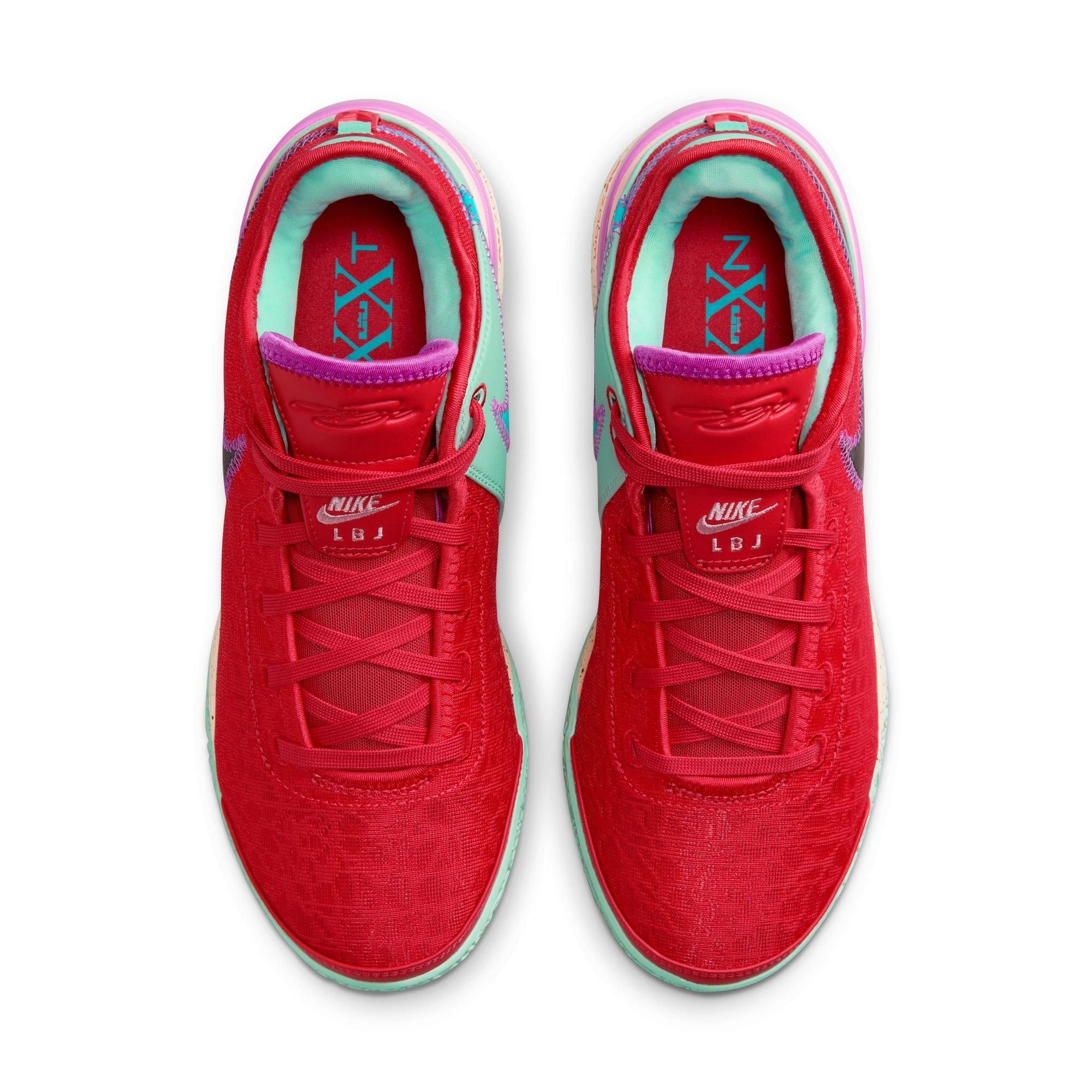 Nike LeBron NXXT Gen "Track Red/Black/Teal Nebula" Men's Basketball Shoe - TRACK RED/BLACK/TEAL NEBULA Thumbnail View 9