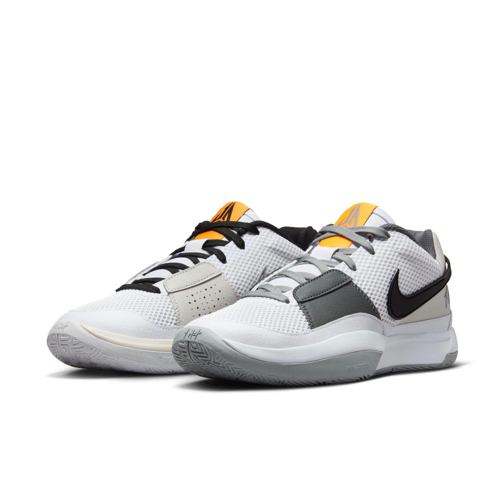 Nike Ja 1 "Light Smoke Grey" Men's Basketball Shoe - WHITE/SMOKE GREY/BLACK Thumbnail View 3