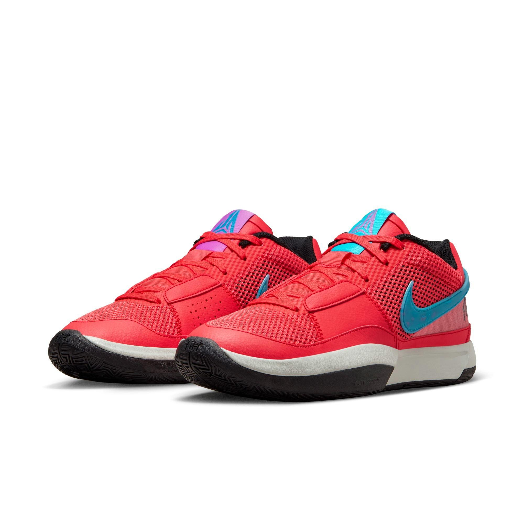 Nike Ja 1 "Ember Glow" Men's Basketball Shoe - EMBER GLOW/BLUE LIGHTNING/LIGHT SILVER Thumbnail View 3