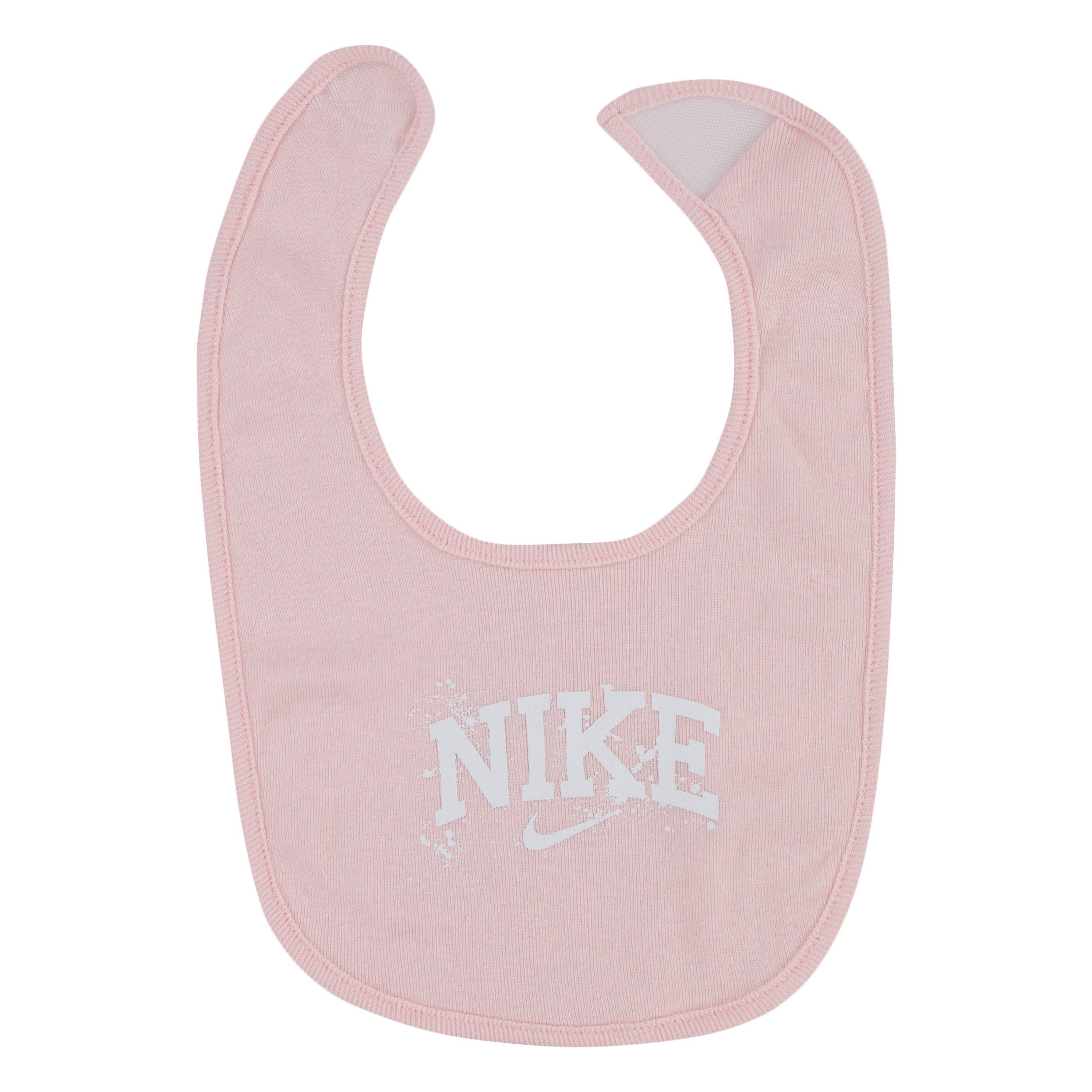 Nike Infant Girls' Printed 3-Piece Onesie Set - Coconut Milk/Pink - WHITE/PINK Thumbnail View 5