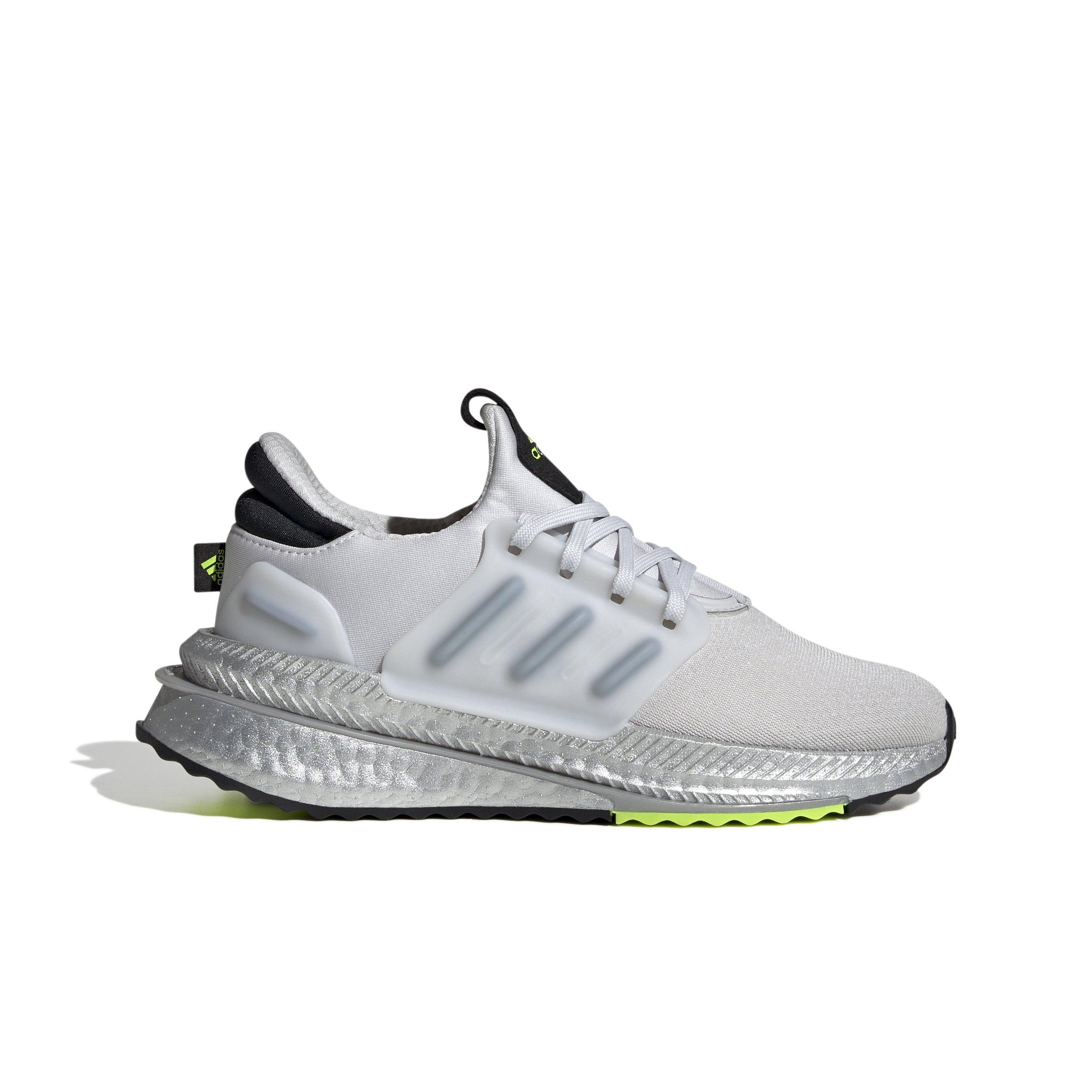 adidas X PLR BOOST Dash Grey Core Black Lucid Lemon Grade School Kids Running Shoe Hibbett