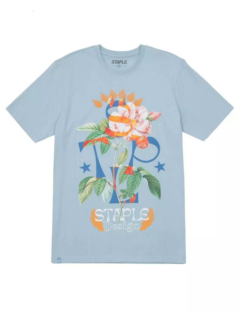 Staple Men's Bloomfield Rose Tee - Blue - BLUE