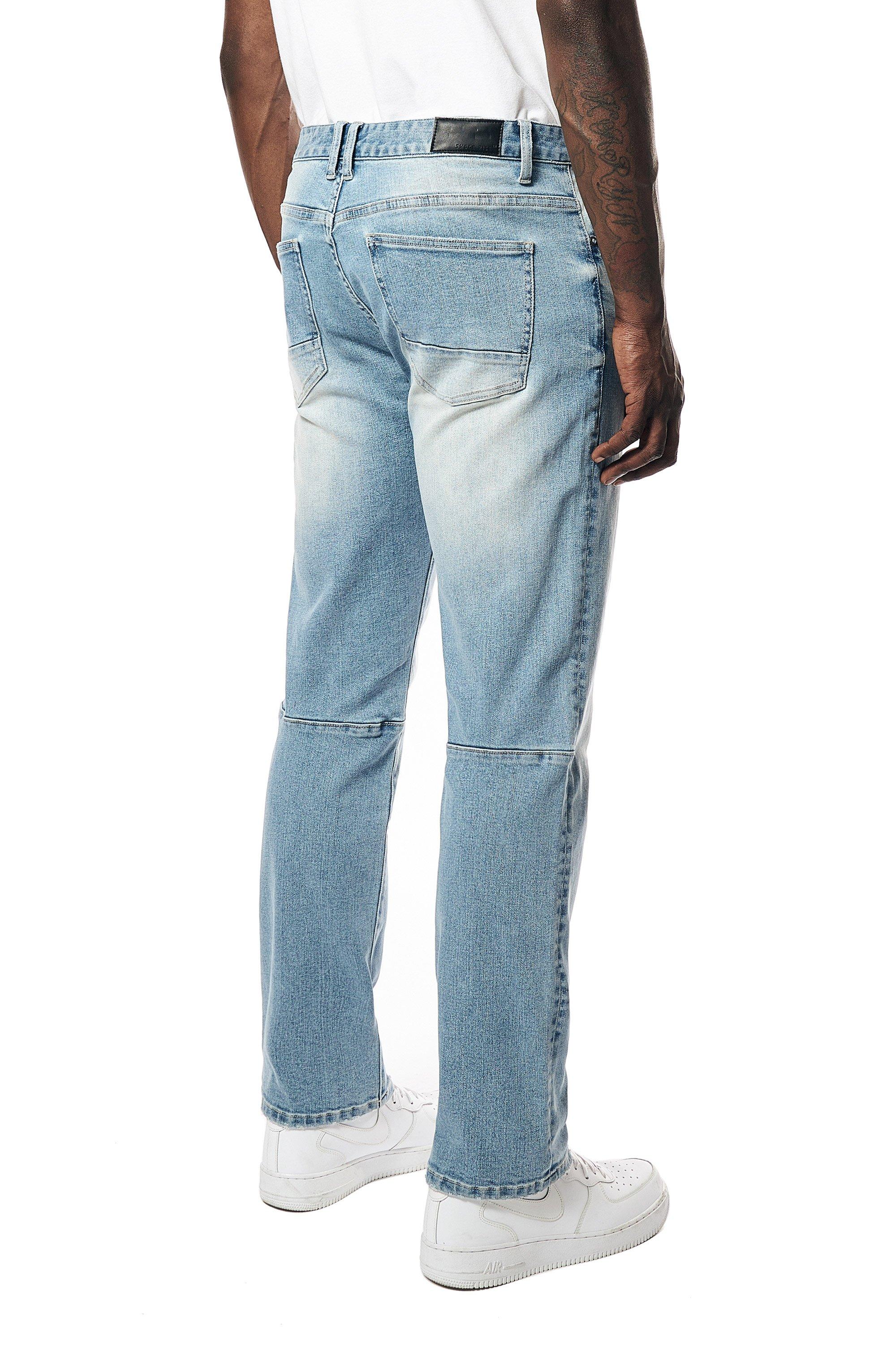 Smoke Rise Men's Essentials Becker Straight Leg Light Wash Pants - BLUE Thumbnail View 2