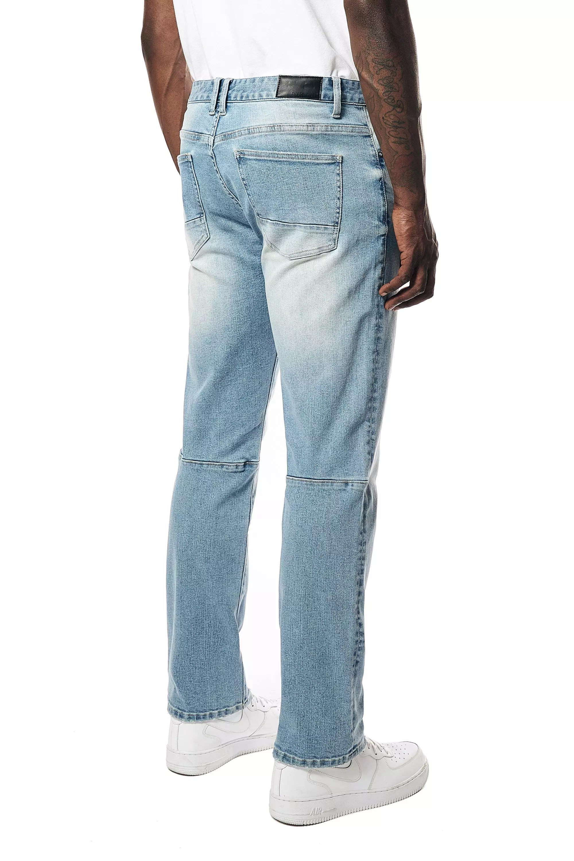 Smoke Rise Men's Essentials Becker Straight Leg Light Wash Pants - BLUE