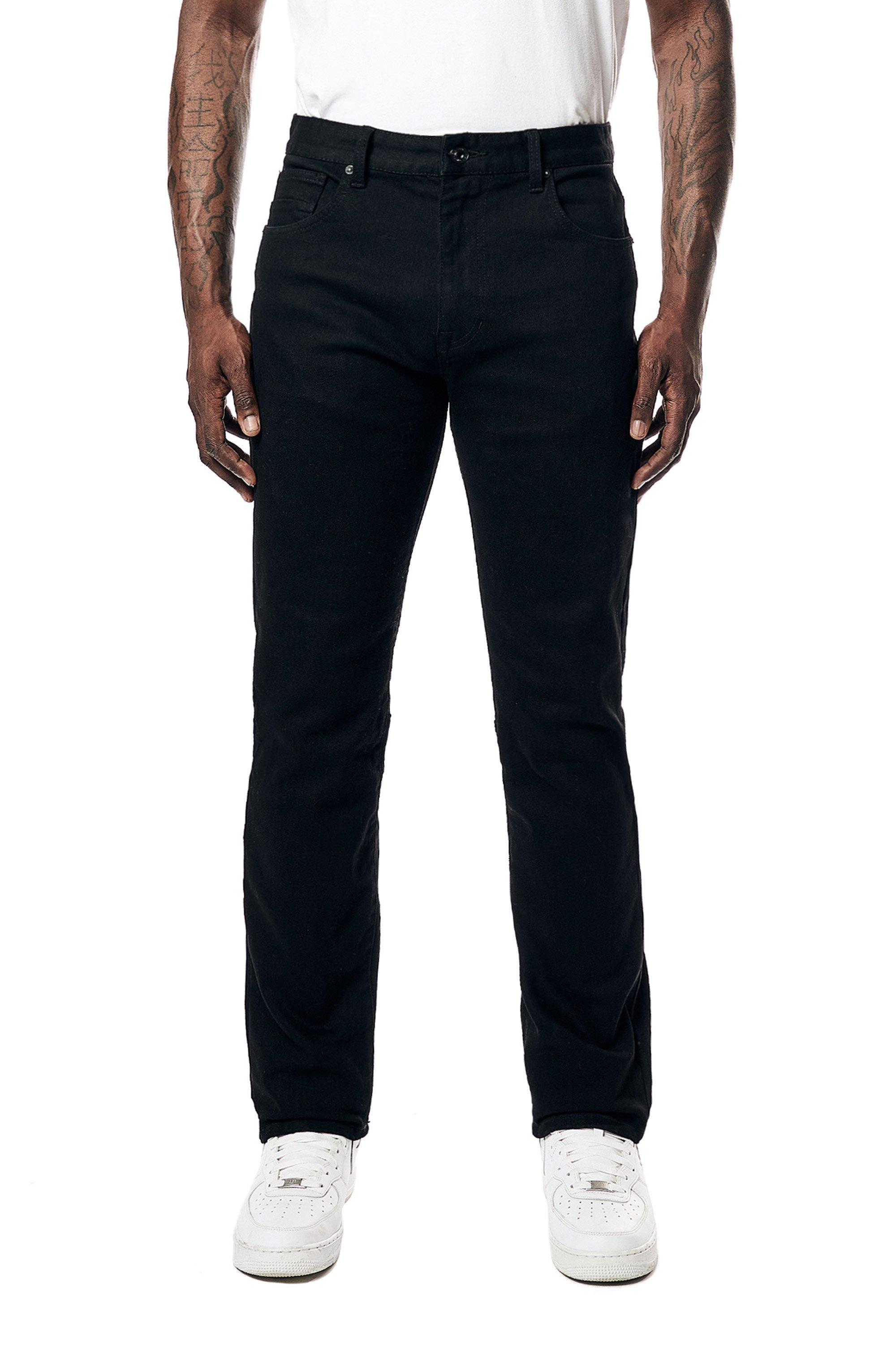 Smoke Rise Men's Essentials Straight Leg Black Wash Jeans - BLACK Thumbnail View 1