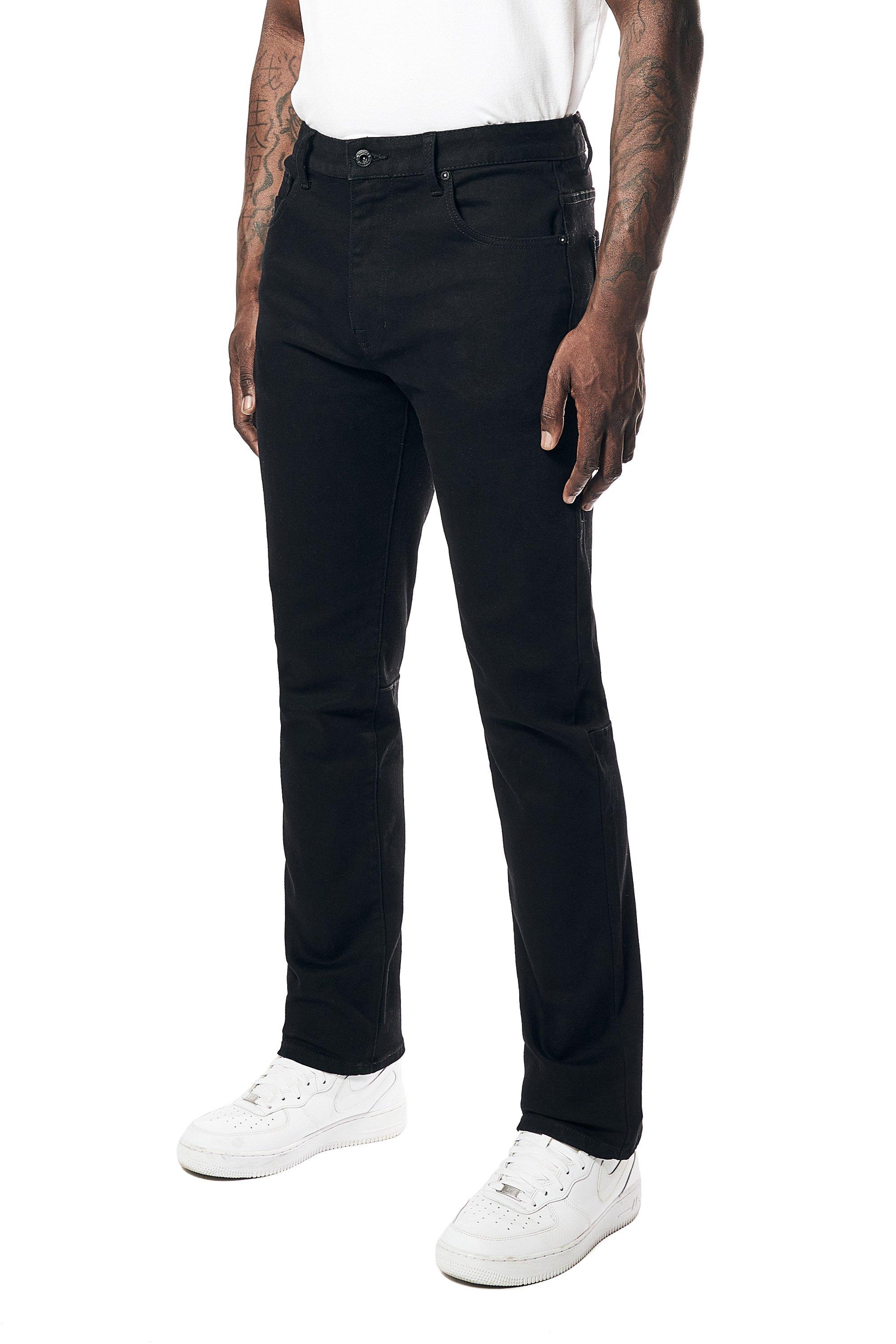 Smoke Rise Men's Essentials Straight Leg Black Wash Jeans - BLACK Thumbnail View 3