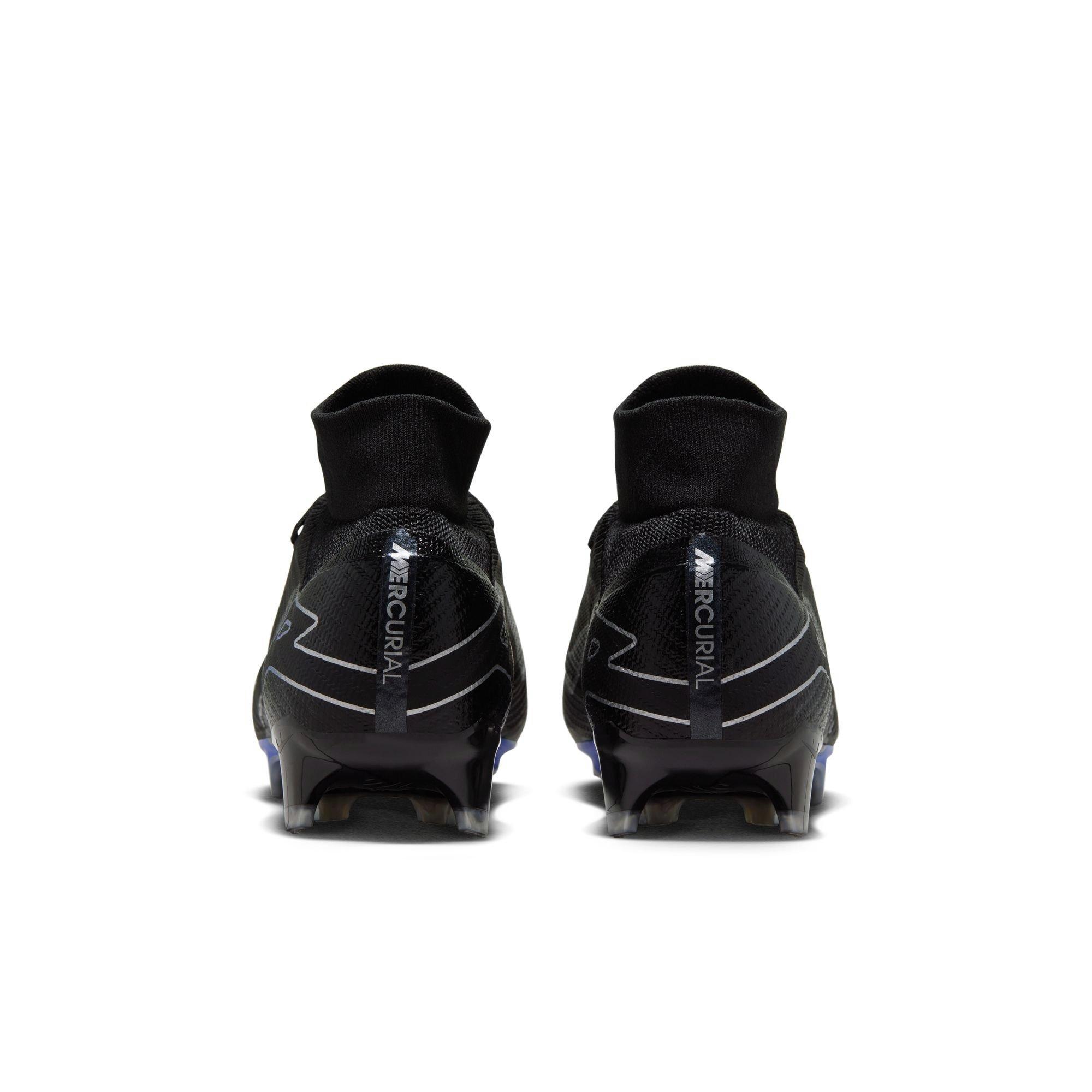 Nike Mercurial Superfly 9 Pro Firm-Ground "Black/Chrome/Hyper Royal" Men's Soccer Cleat - BLACK/ROYAL Thumbnail View 6