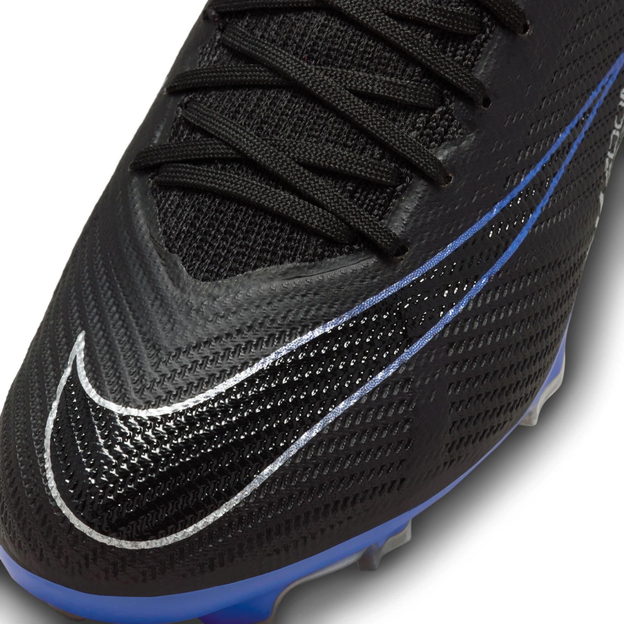Nike Mercurial Superfly 9 Pro Firm-Ground "Black/Chrome/Hyper Royal" Men's Soccer Cleat - BLACK/ROYAL Thumbnail View 10