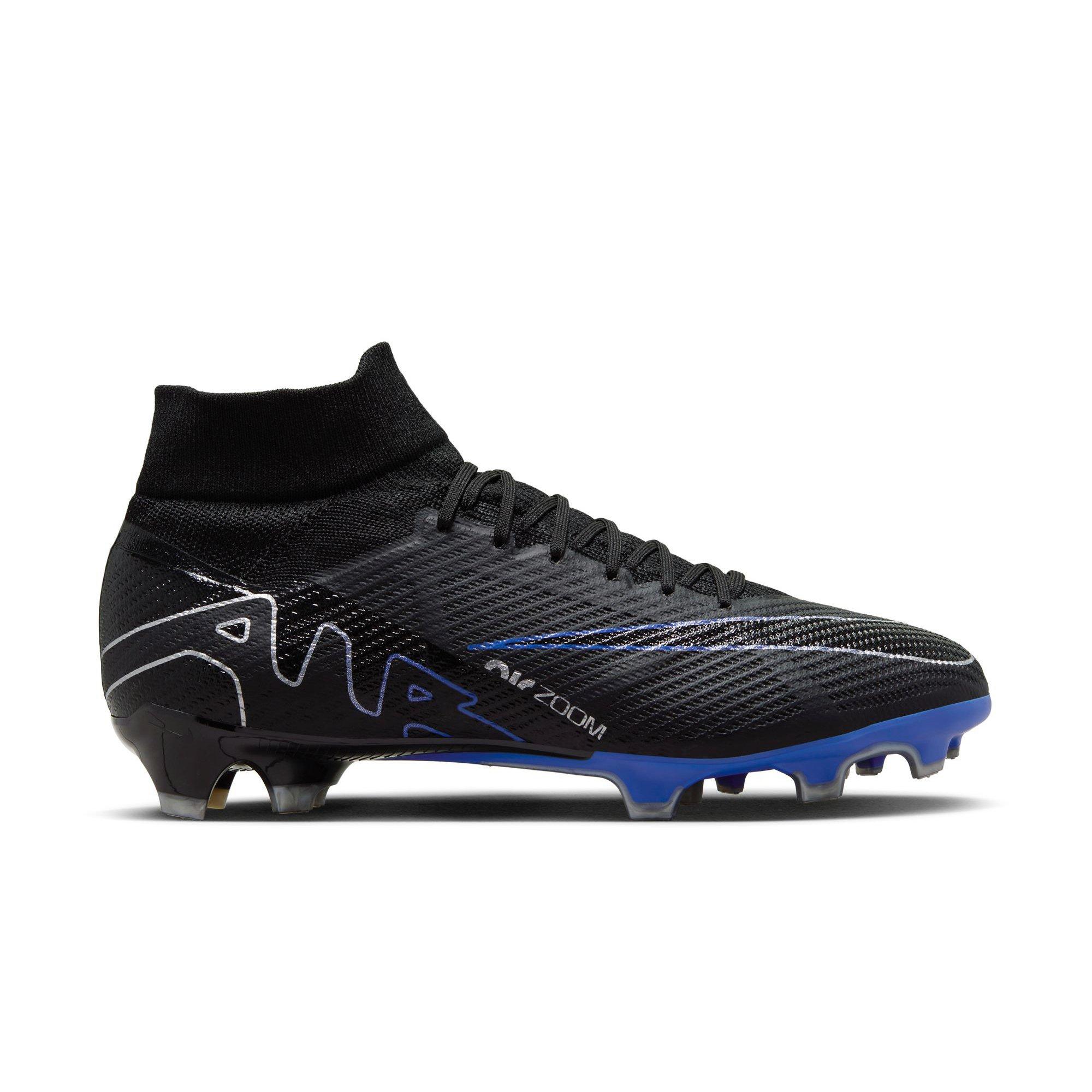 Nike Mercurial Superfly 9 Pro Firm-Ground "Black/Chrome/Hyper Royal" Men's Soccer Cleat - BLACK/ROYAL Thumbnail View 1