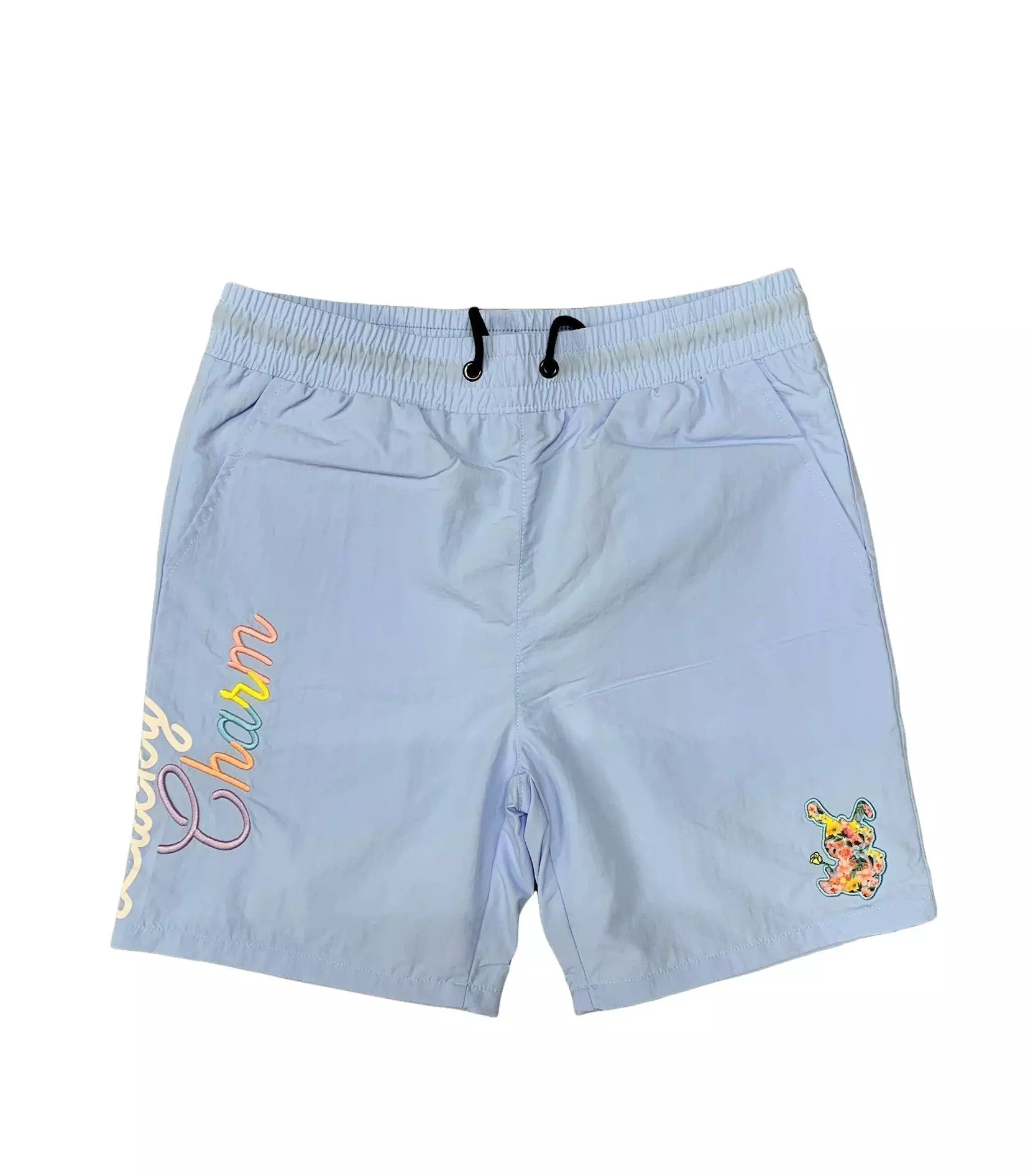 BKYS Men's Blossom Lucky Nylon Shorts - Blue - CAROLINA BLUE
