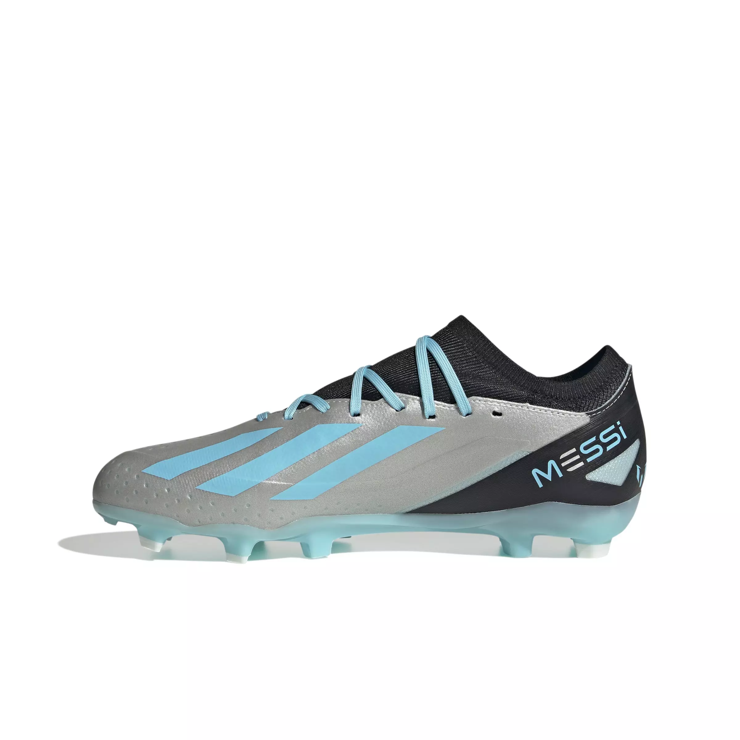 adidas X CRAZYLIGHT MESSI.3 FG "Silver Metallic/Bliss Blue/Core Black" Men's Soccer Cleat - SILVER