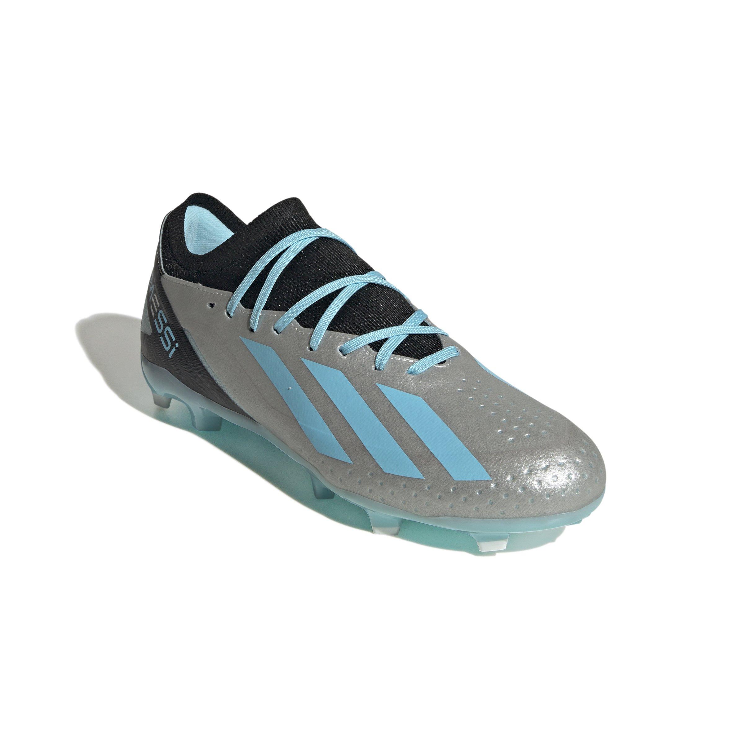 adidas X CRAZYLIGHT MESSI.3 FG "Silver Metallic/Bliss Blue/Core Black" Men's Soccer Cleat - SILVER Thumbnail View 5
