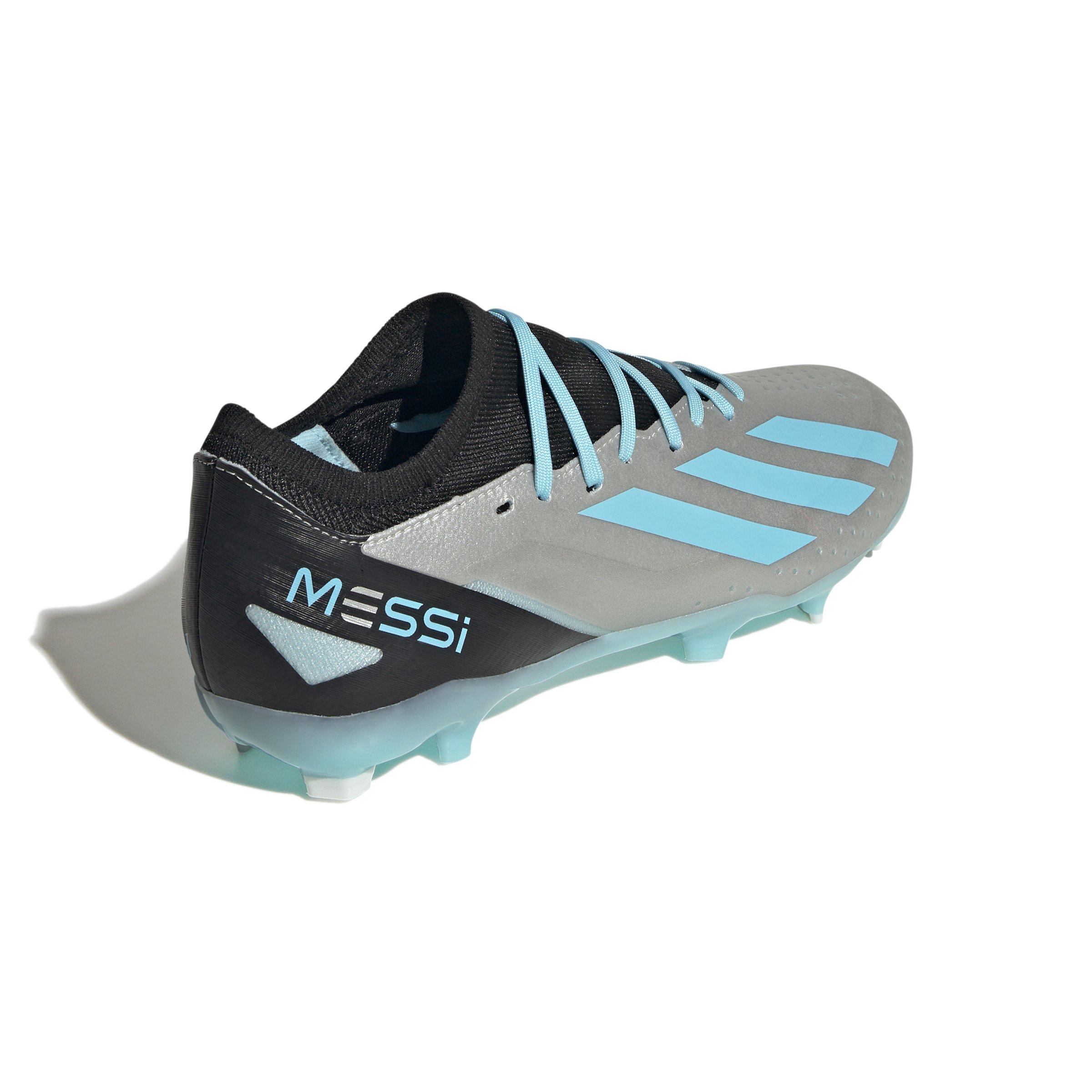adidas X CRAZYLIGHT MESSI.3 FG "Silver Metallic/Bliss Blue/Core Black" Men's Soccer Cleat - SILVER Thumbnail View 6