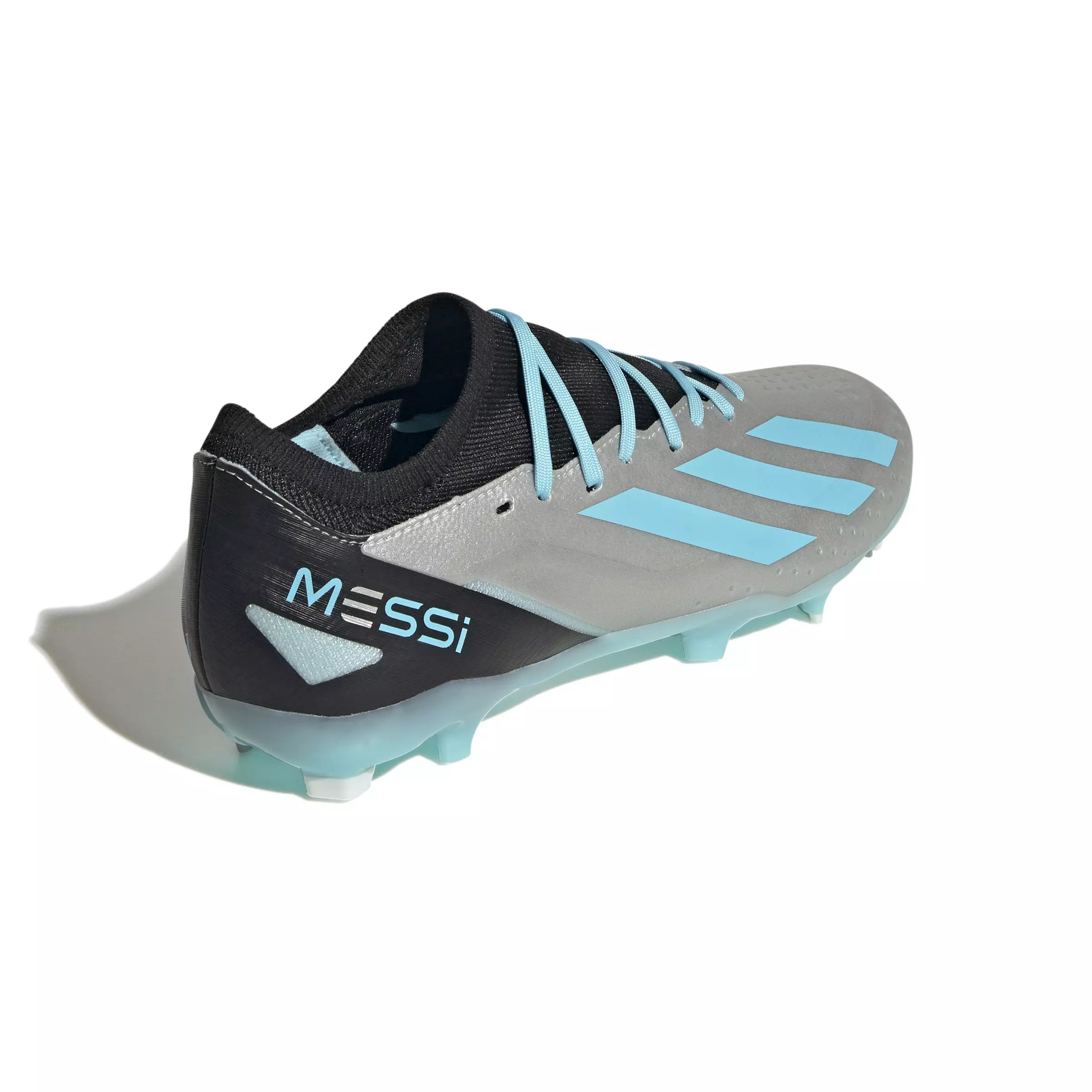 adidas X CRAZYLIGHT MESSI.3 FG "Silver Metallic/Bliss Blue/Core Black" Men's Soccer Cleat - SILVER
