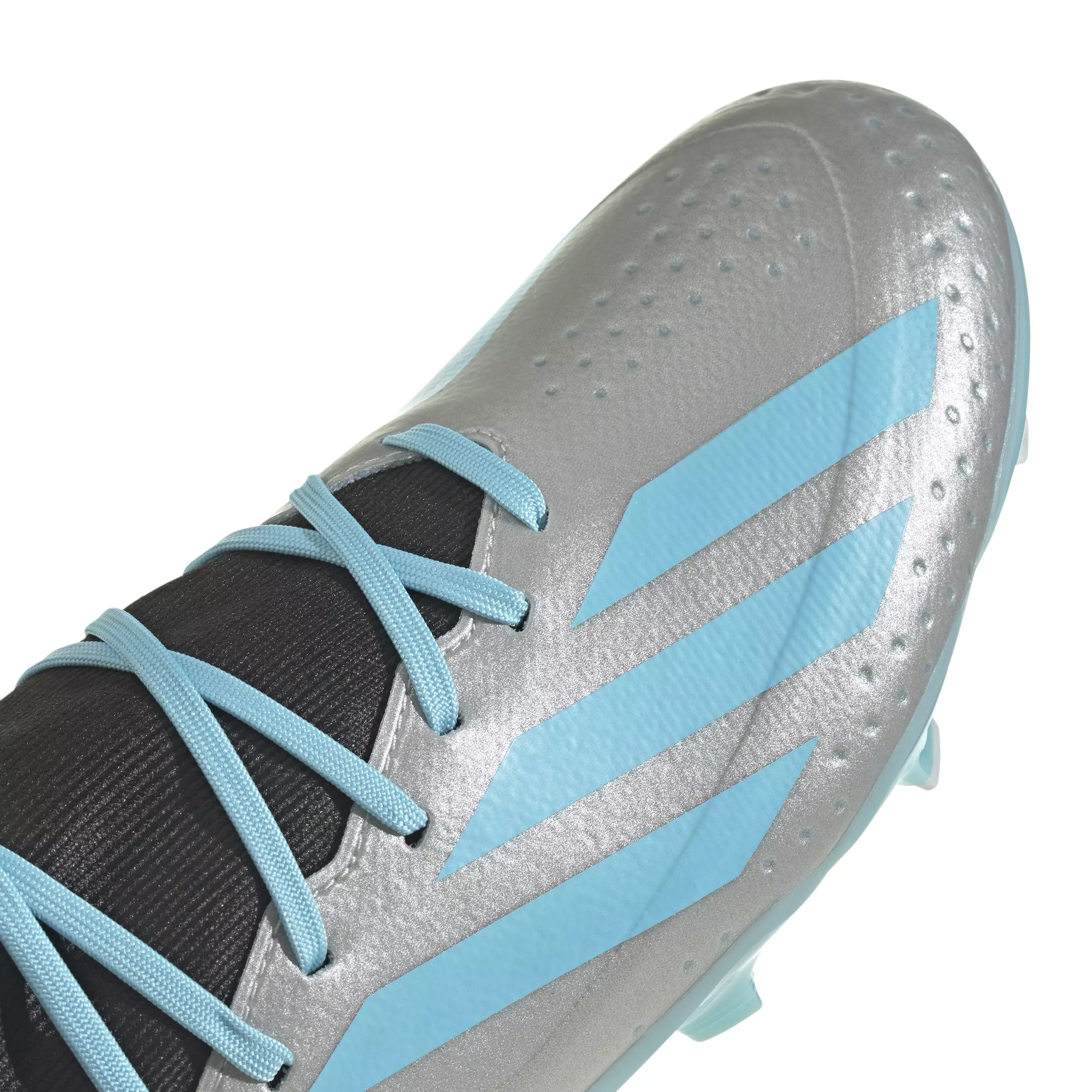 adidas X CRAZYLIGHT MESSI.3 FG "Silver Metallic/Bliss Blue/Core Black" Men's Soccer Cleat - SILVER