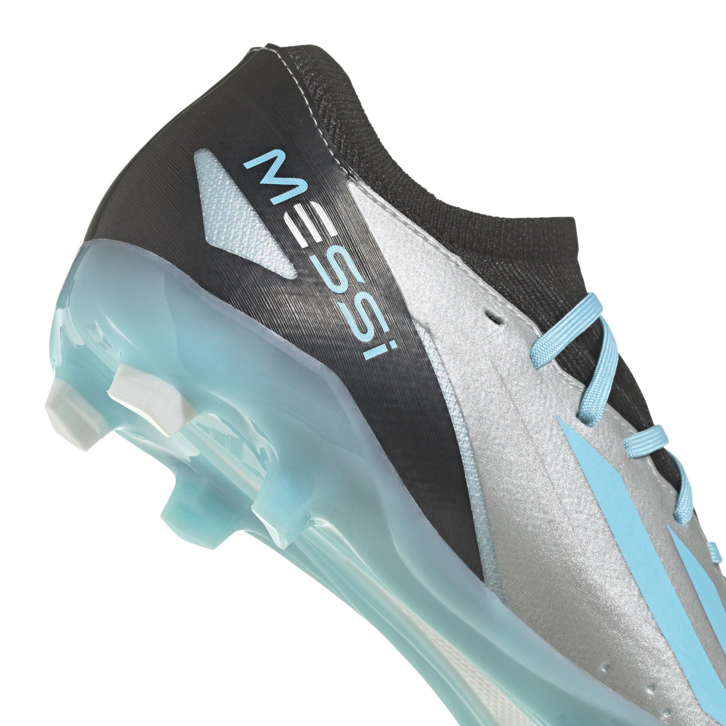 adidas X CRAZYLIGHT MESSI.3 FG "Silver Metallic/Bliss Blue/Core Black" Men's Soccer Cleat - SILVER Thumbnail View 8