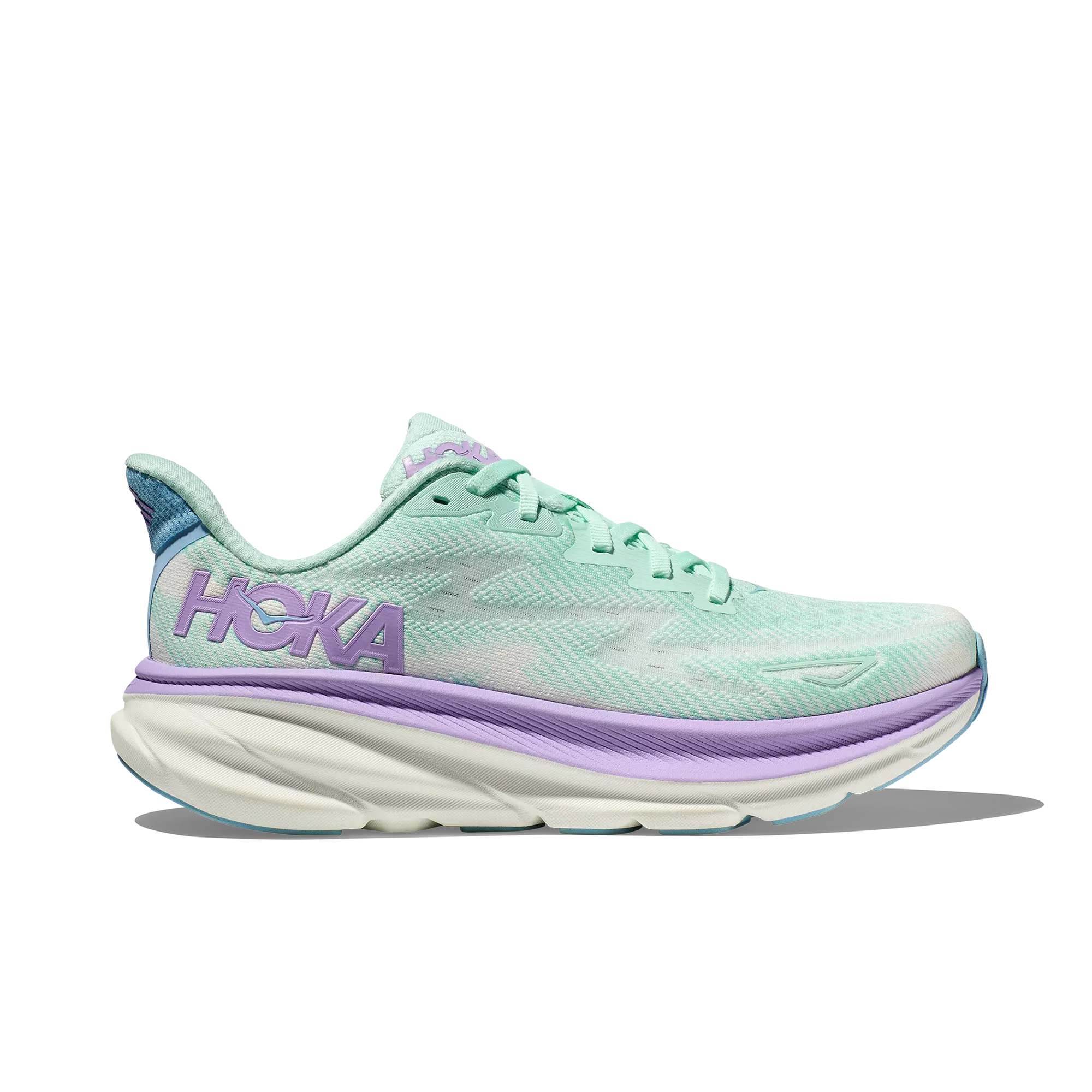 Hoka Clifton 9 "Sunlit Ocean/Lilac" Women's Running Shoe - WHITE/BLUE